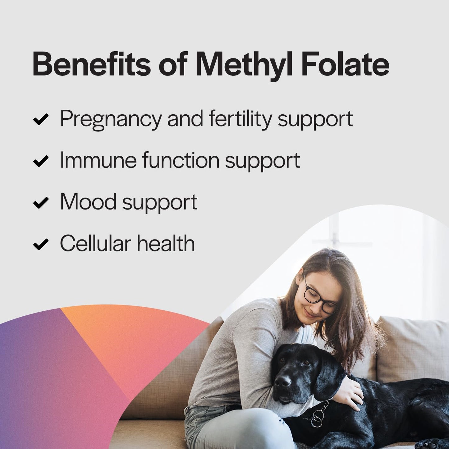 PureFormulas Methylfolate 800 mcg – Active B9 (5-MTHF) for Cardiovascular, Nerve & Mood Health, Non-GMO Vegetarian Tablets, 60 Tablets