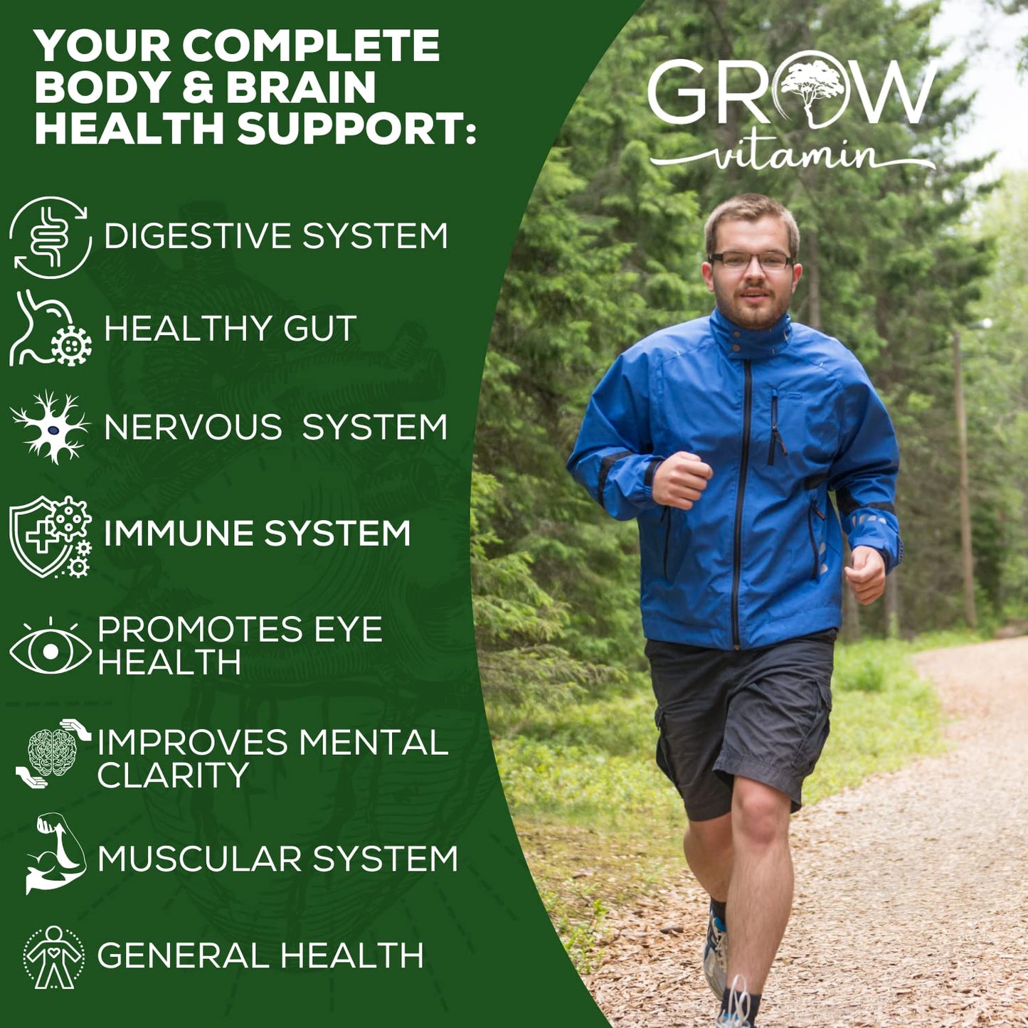 Grow Vitamin One Daily Multivitamin for Men 90 Capsules