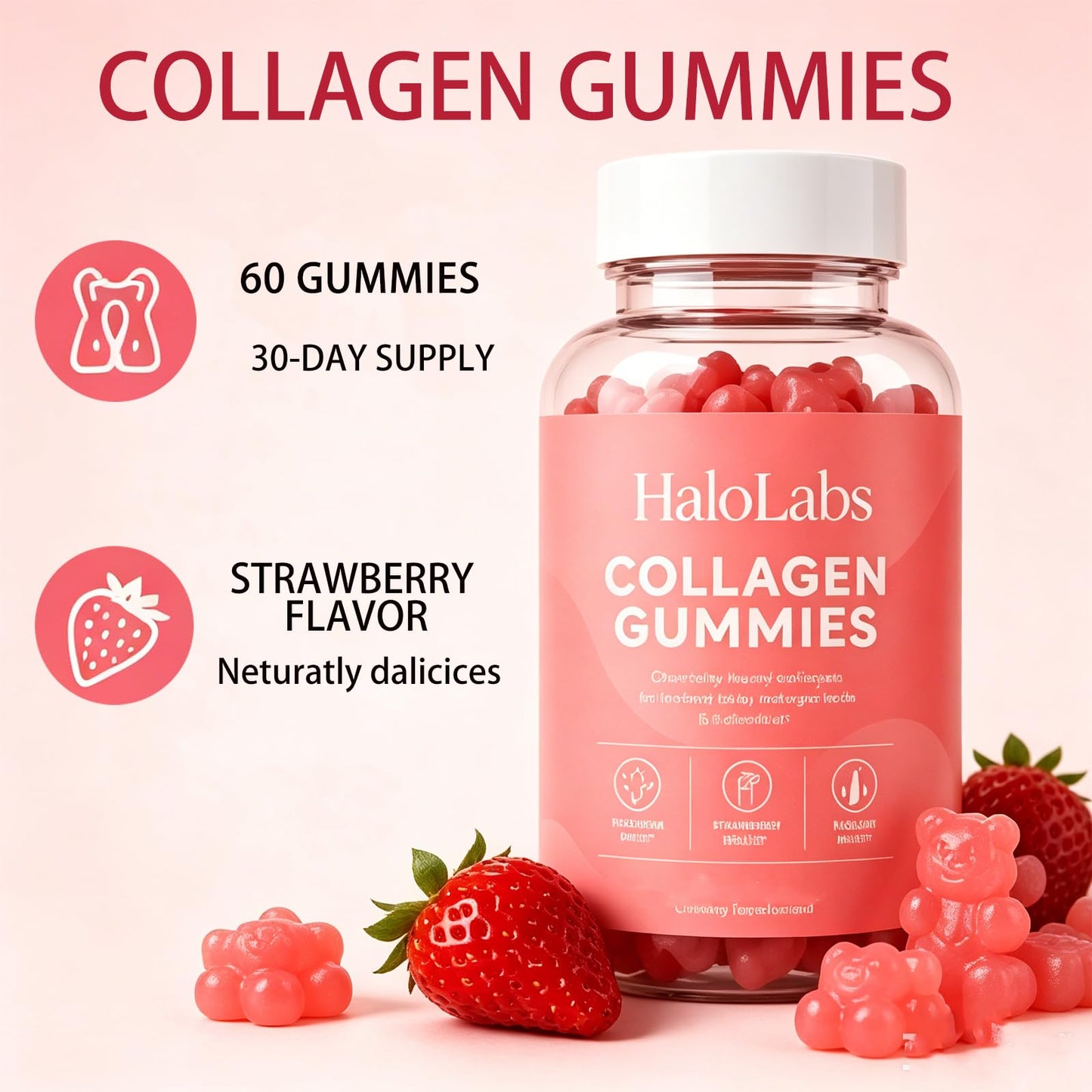 Halo Labs Collagen Gummies 60 Gummies