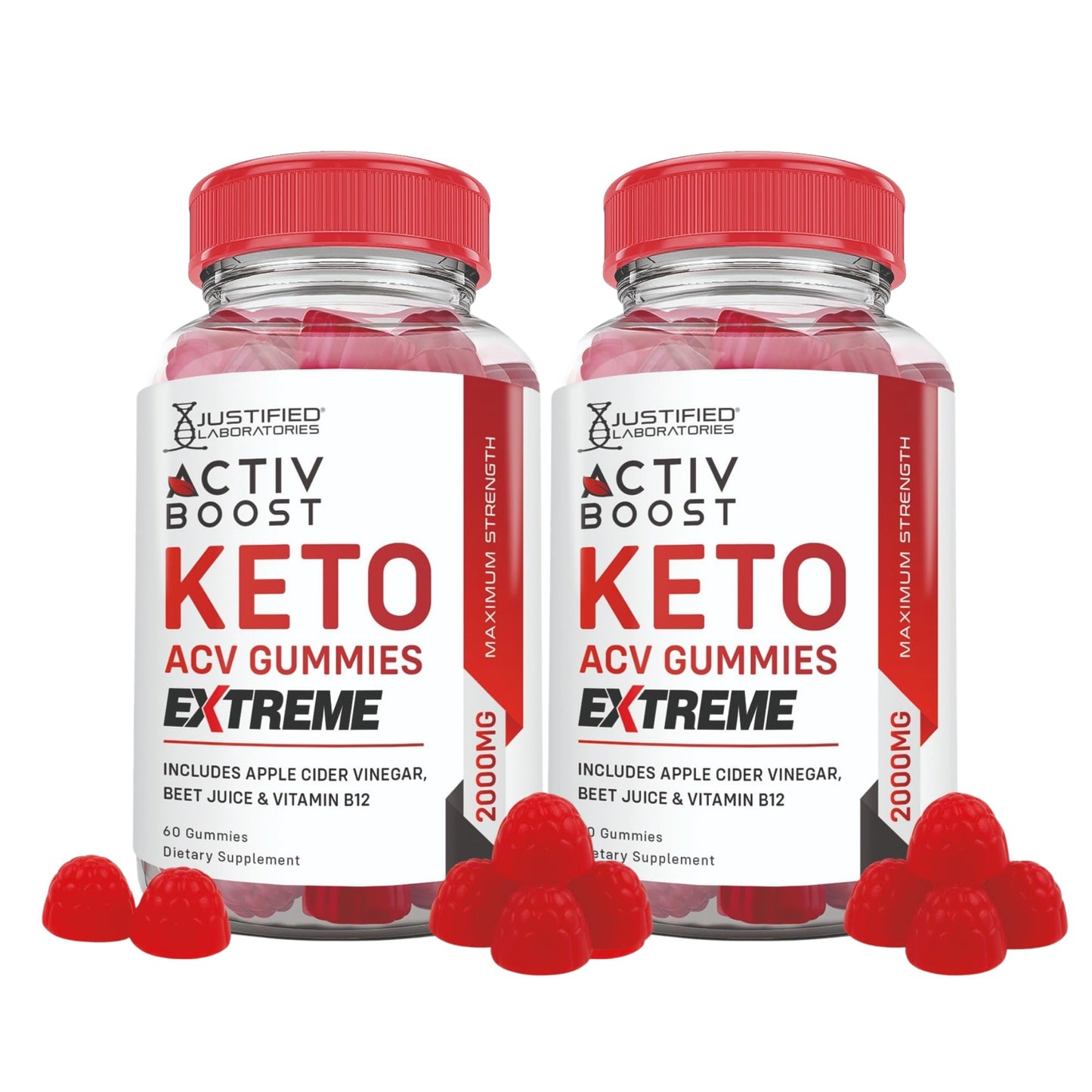 Justified Laboratories Activ Boost Keto ACV Gummies Extreme 120 Gummies
