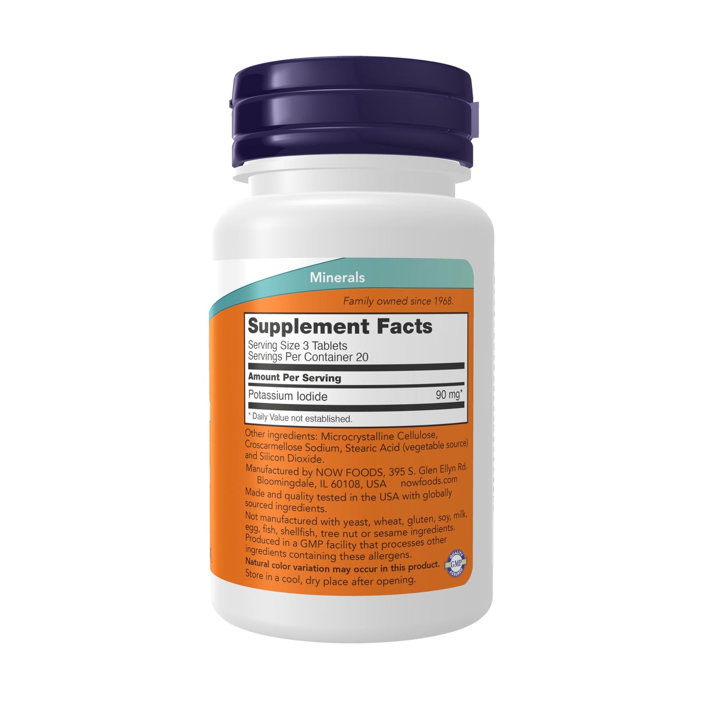 NOW Foods Potassium Iodide 30 mg Tablet, 60 Tablets