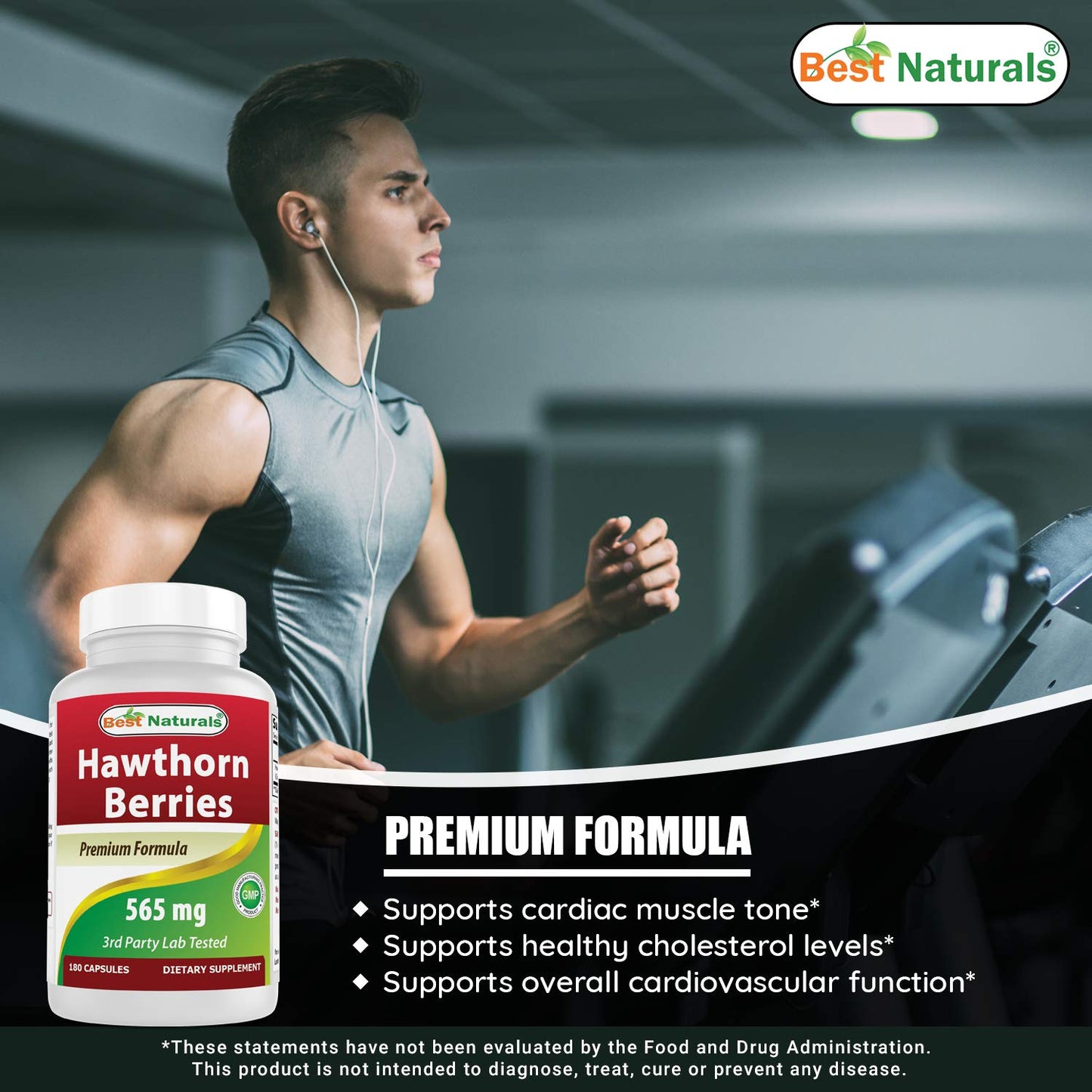 Best Naturals Hawthorn Berry 565 mg & Beet Root Powder 500 mg Capsules, 1 Capsule