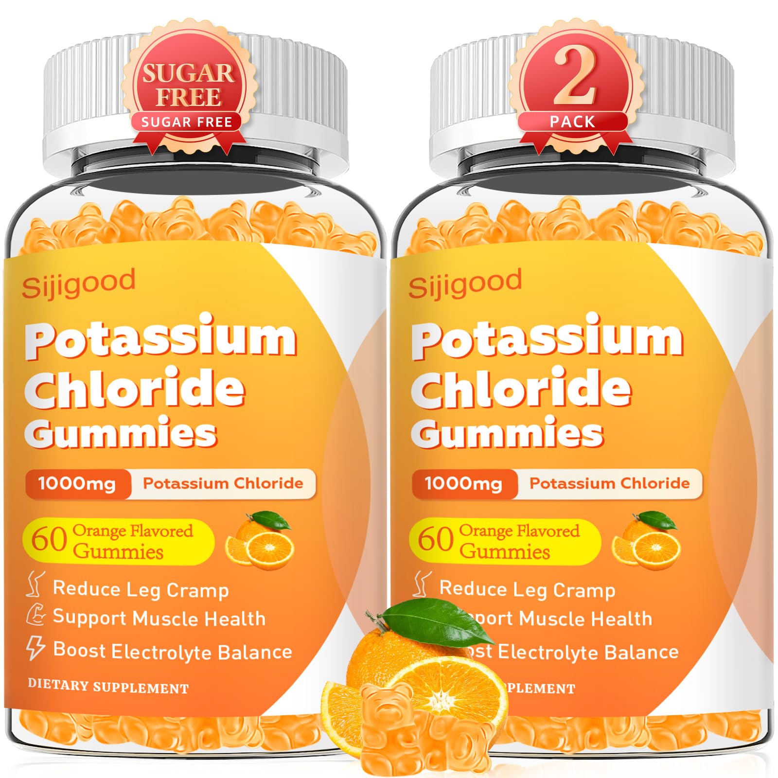 Sijigood Sugar Free Potassium Gummies 120 Count