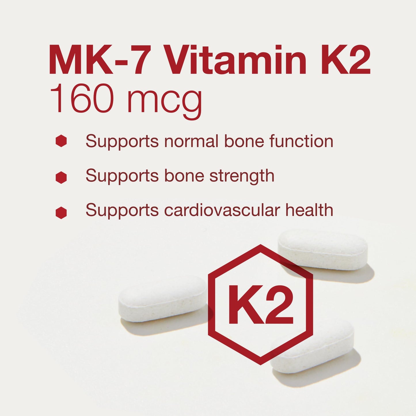 PROTOCOL FOR LIFE BALANCE MK-7 Vitamin K2 160mcg 60 Tablets