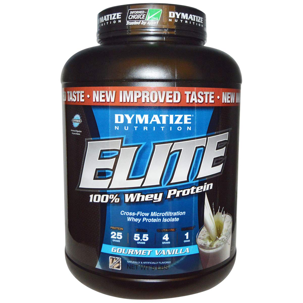 Dymatize Elite 100% Whey Protein Gourmet Vanilla Powder, 32 Servings