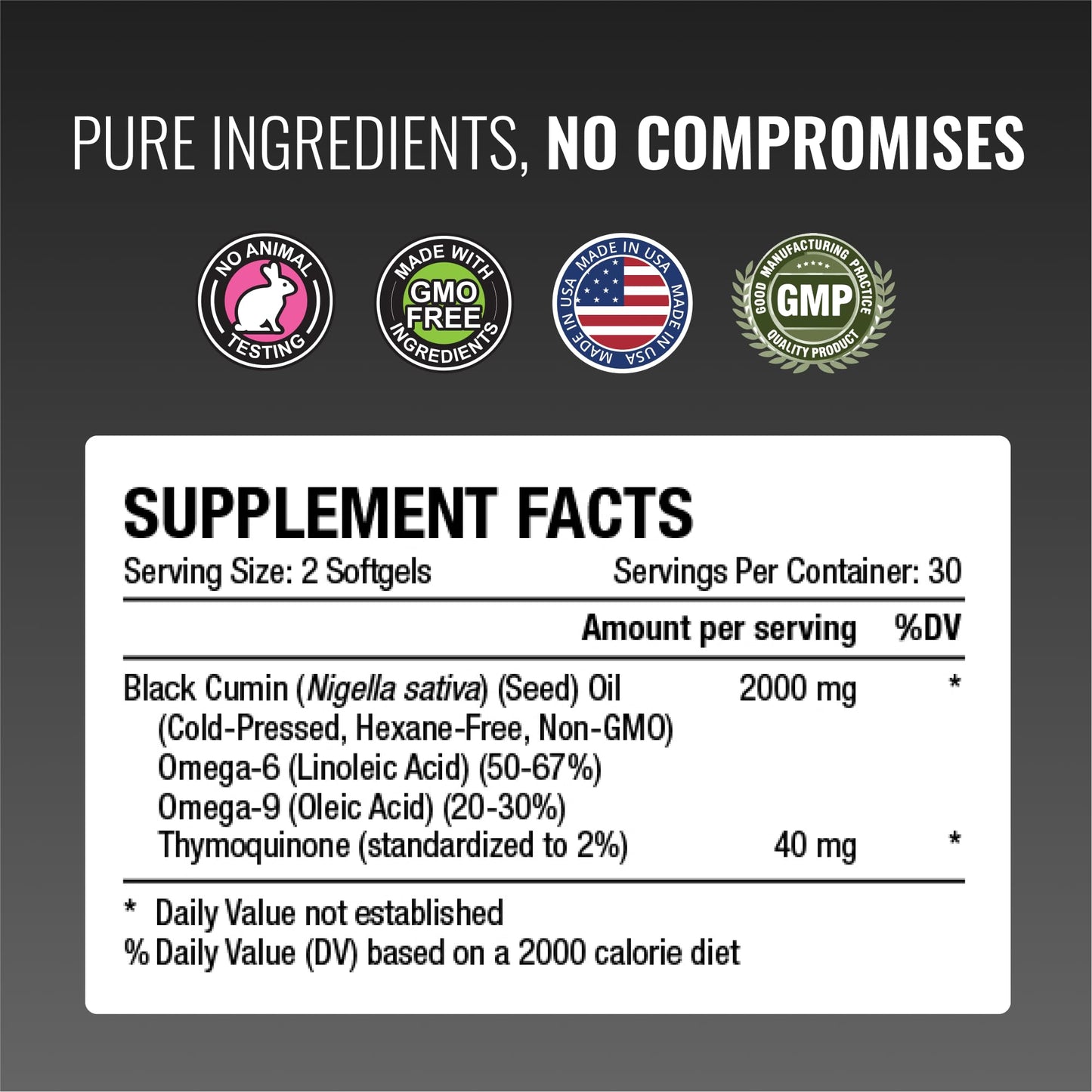 Approved Science Black Seed Oil Softgels 60 Count