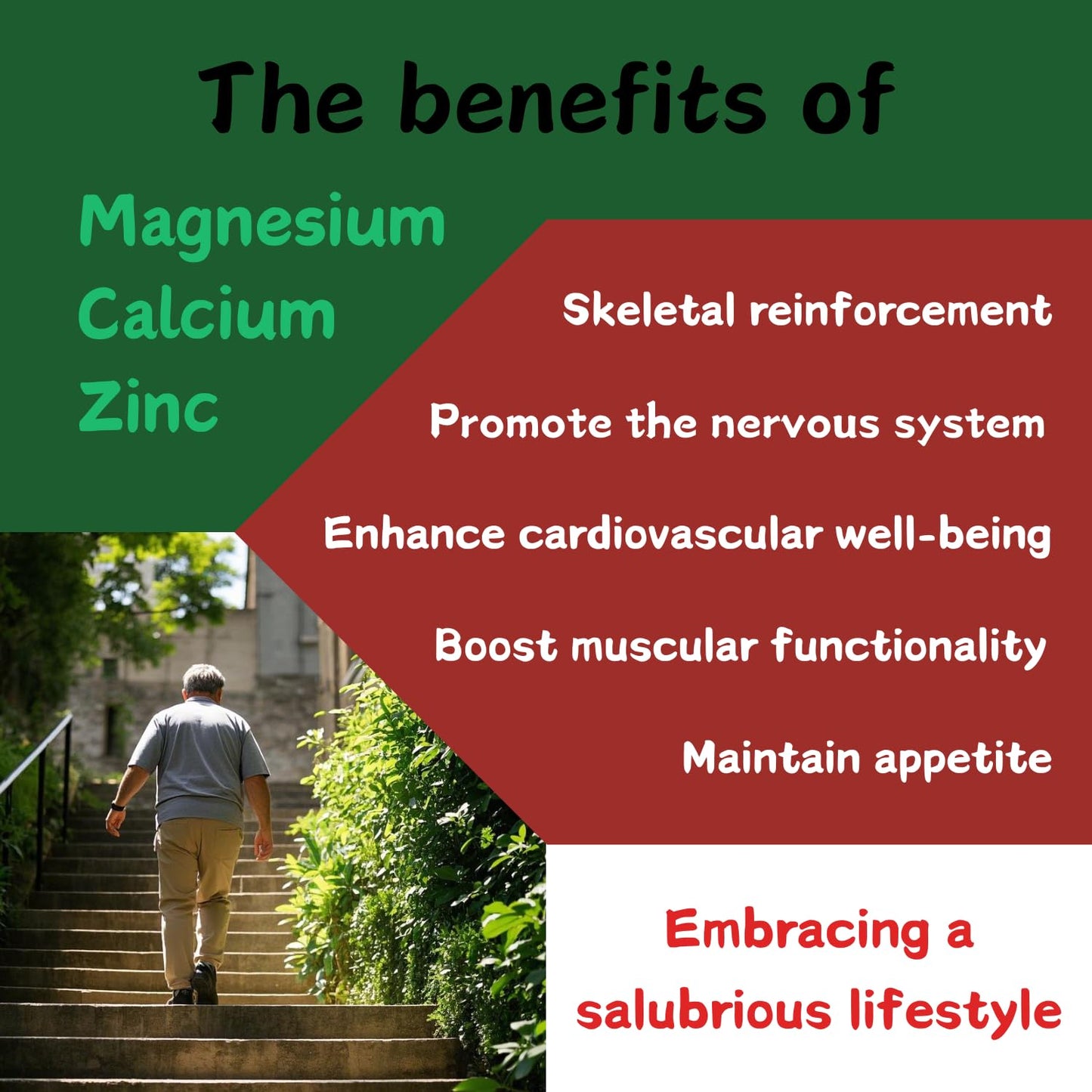 Putaojun High Absorption Calcium Magnesium Zinc Gummies with Vitamin D3, 60 Gummies