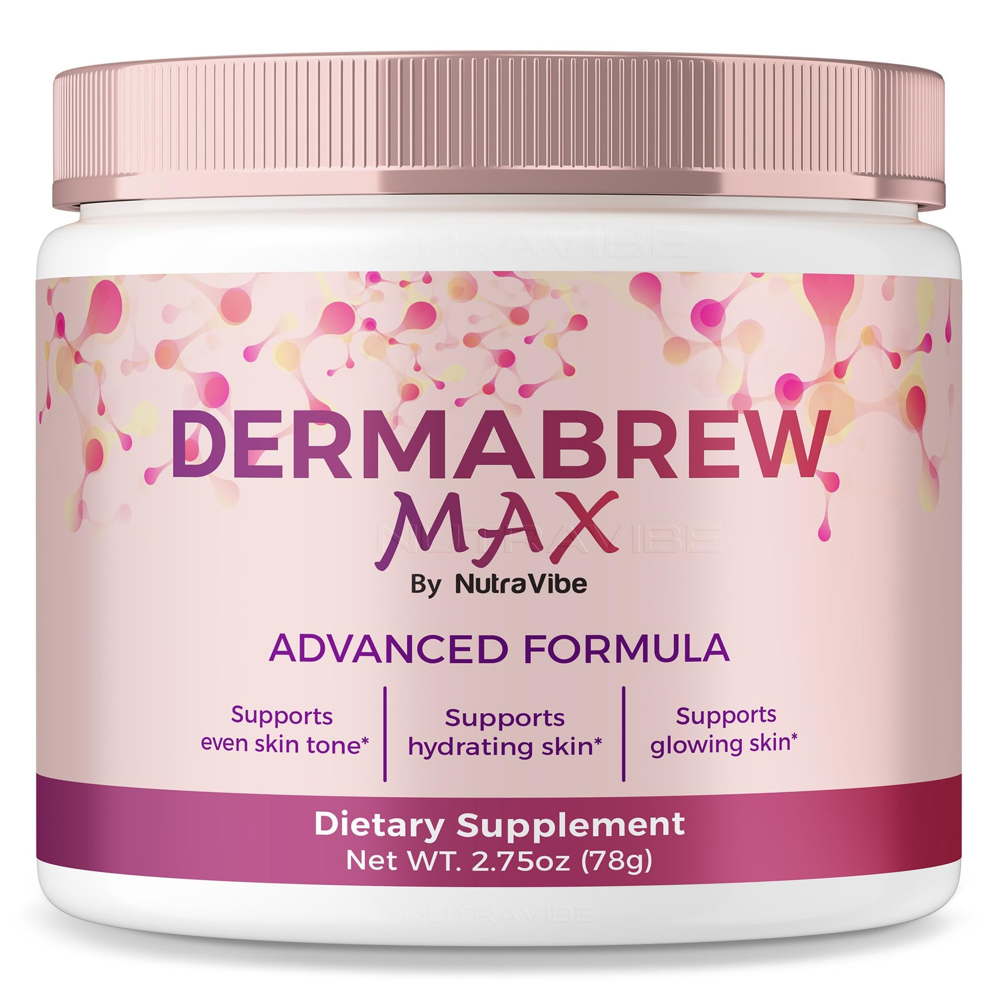 NutraVibe DermaBrew Max Powder 2.75 Ounce
