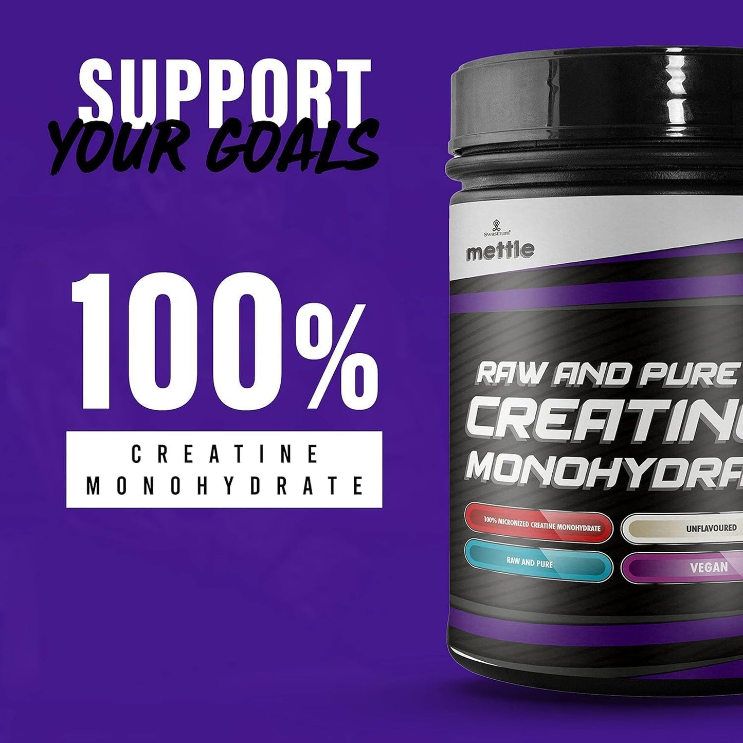 Generic Raw and Pure Creatine Monohydrate Powder 8.82 oz