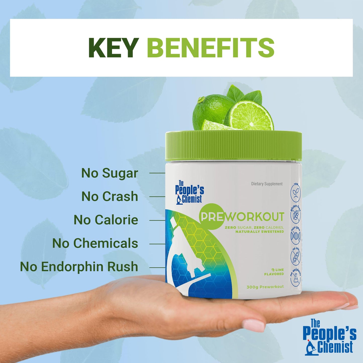 People's Chemist The Pre-Workout (Lime) Powder 10.58 Ounce