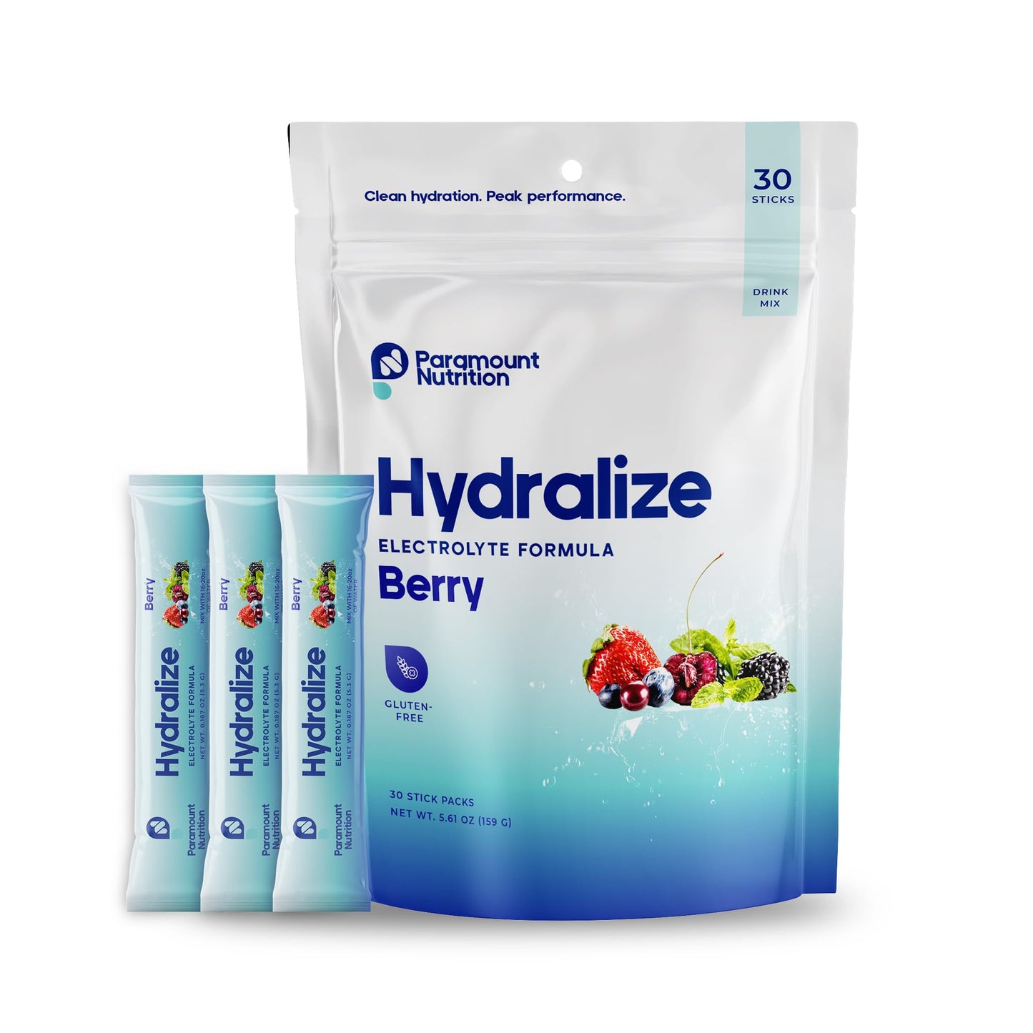 Hydralize Electrolyte Powder Packets Berry 30 Sticks