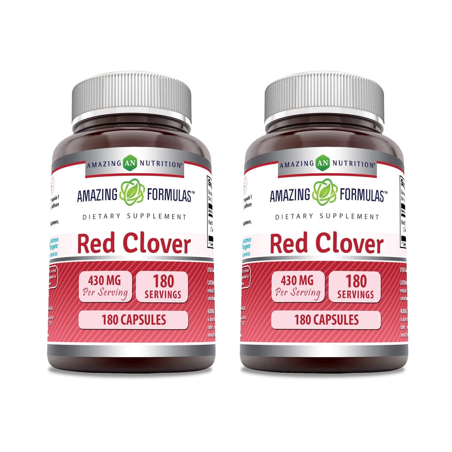 Amazing Nutrition Red Clover Supplement 430 mg Per Serving Capsule, 360 Count