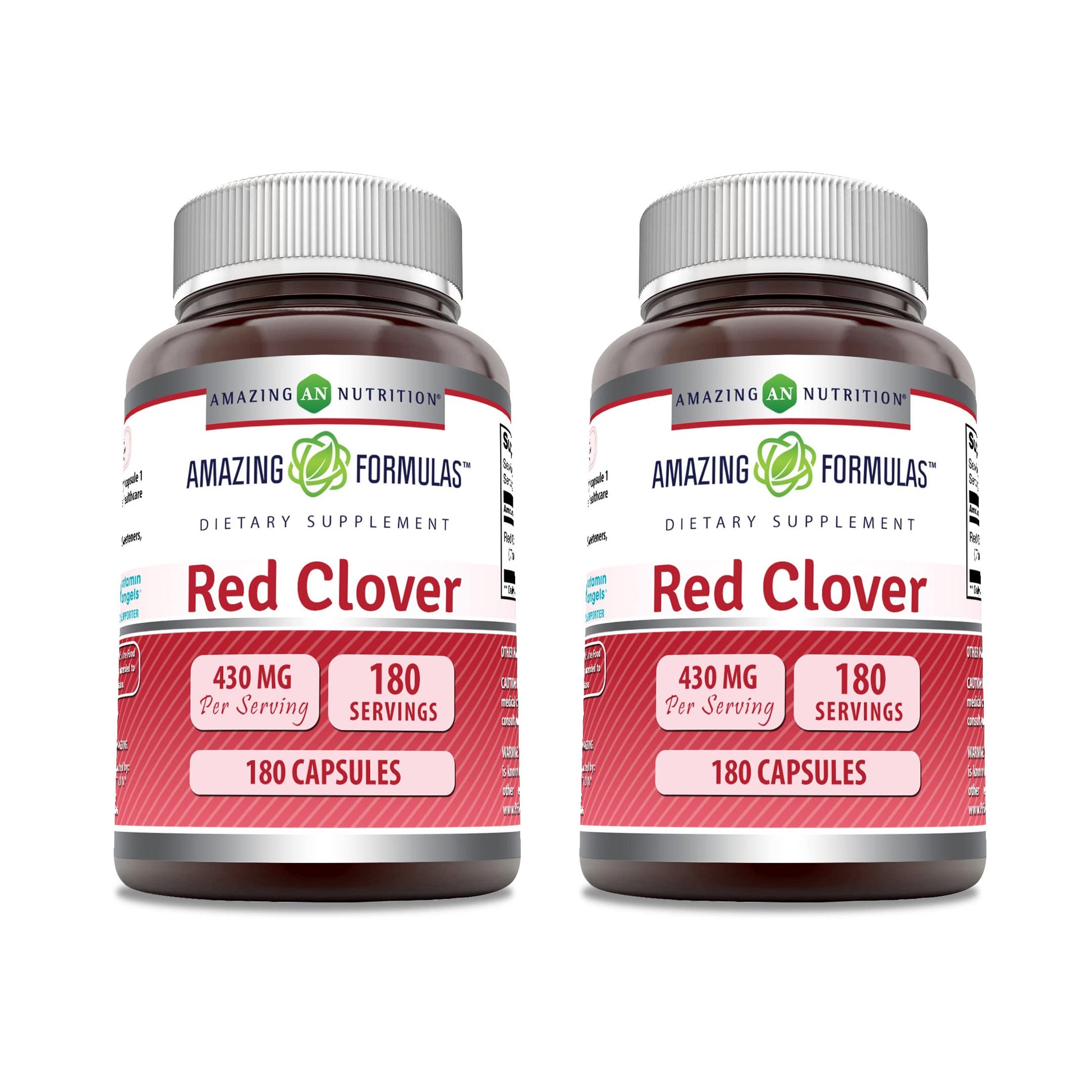 Amazing Nutrition Red Clover Supplement 430 mg Per Serving Capsule, 360 Count