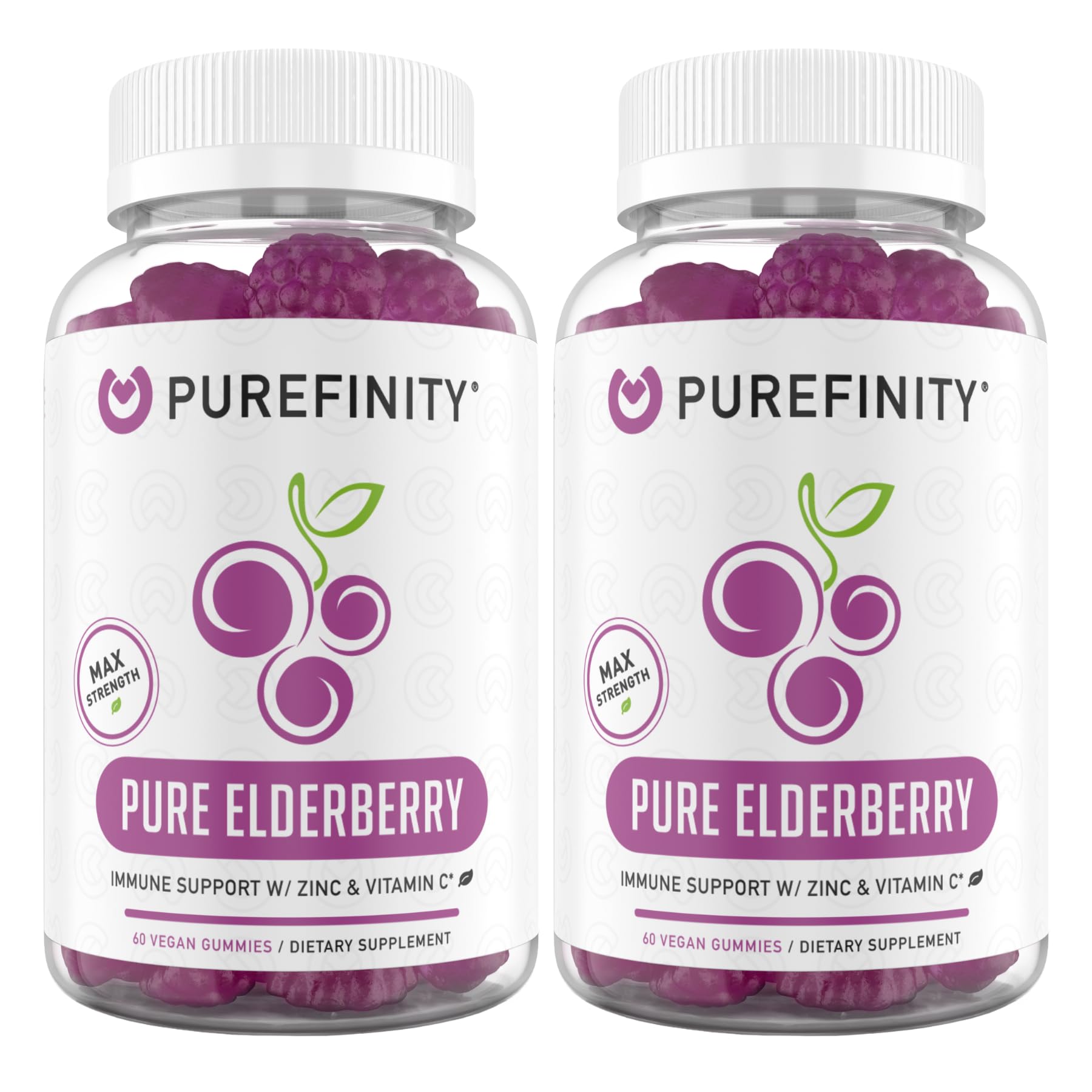PUREFINITY Elderberry Gummies with Sambucus, Vitamin C, and Zinc 120 Count