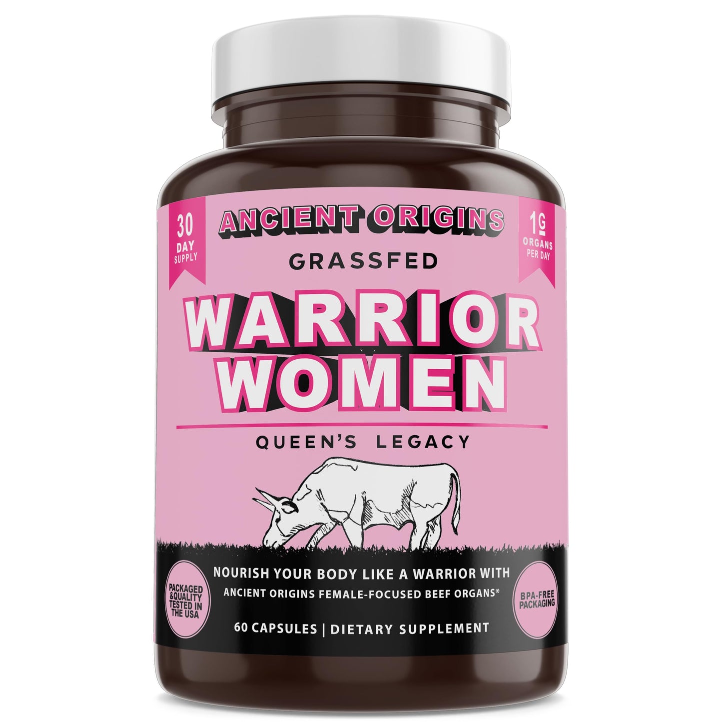 Ancient Origins Women’s Beef Organ Complex Capsule, 60 Count