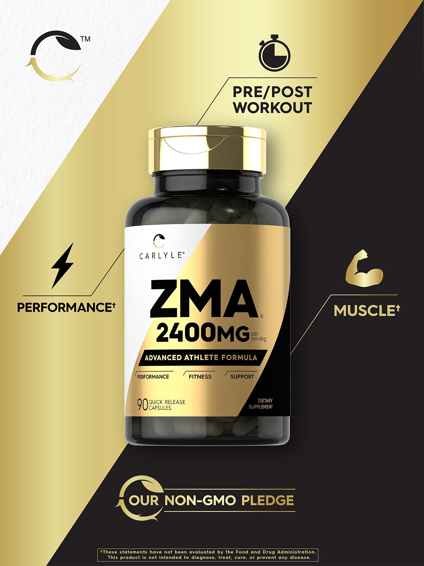 Carlyle ZMA Supplement for Men and Women Capsule 90 Count