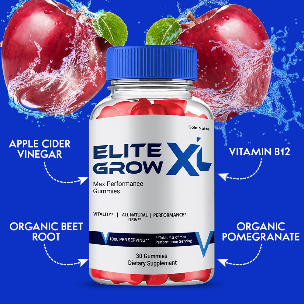 Gold Nutra Elite Grow XL Gummies, 3-Pack