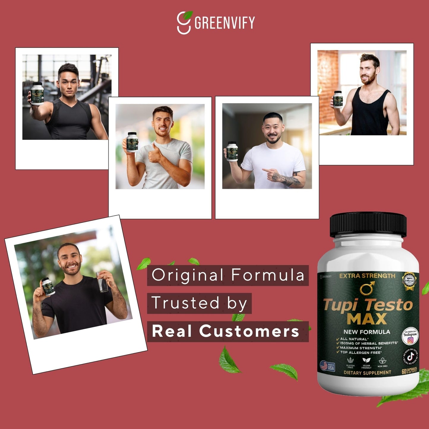 GREENVIFY Tupi Testo MAX 60 Capsules