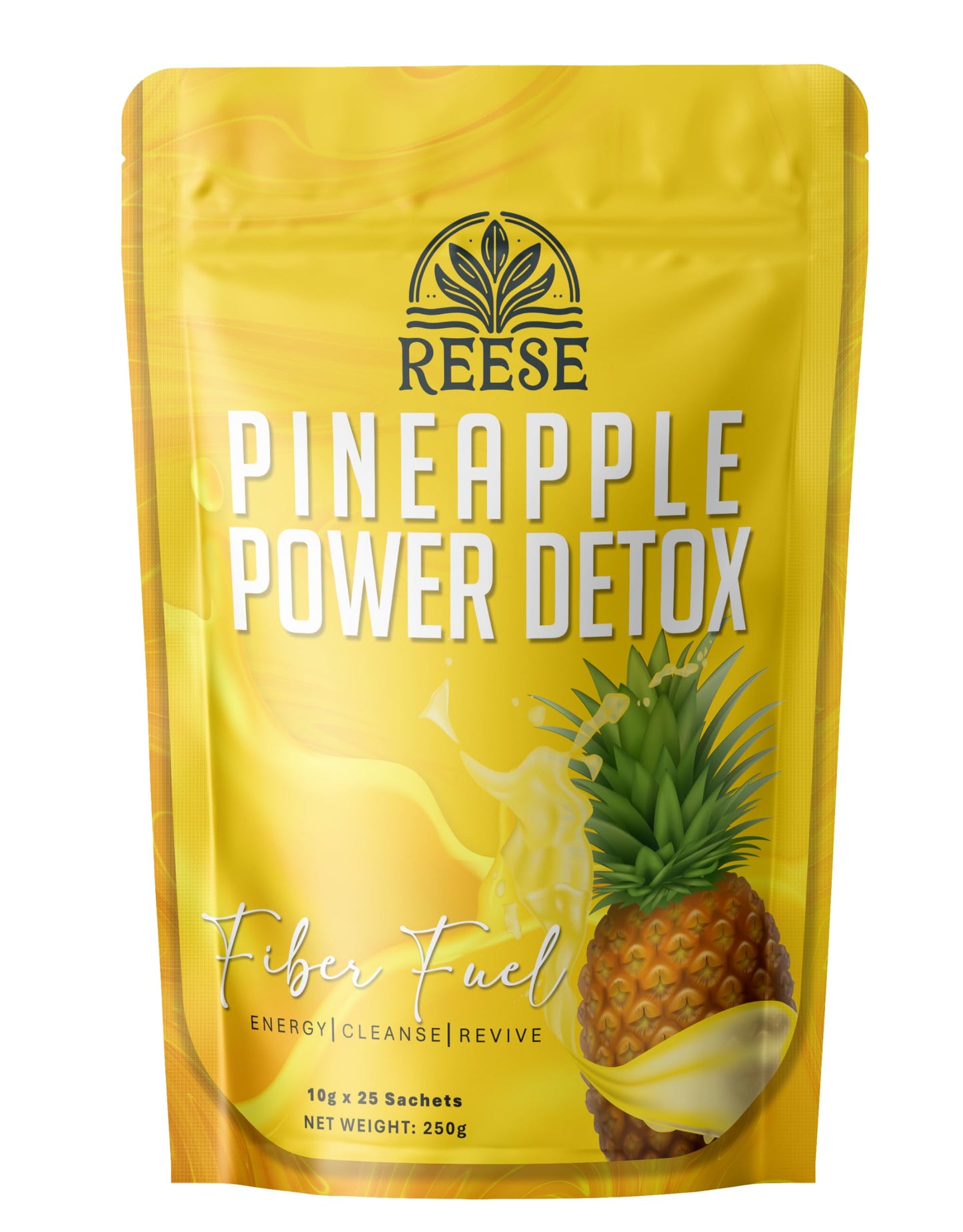 REESE Pineapple Power Detox - Cleansing Drink - All Natural Premium Ingredients - Powder, 11.15 Ounce