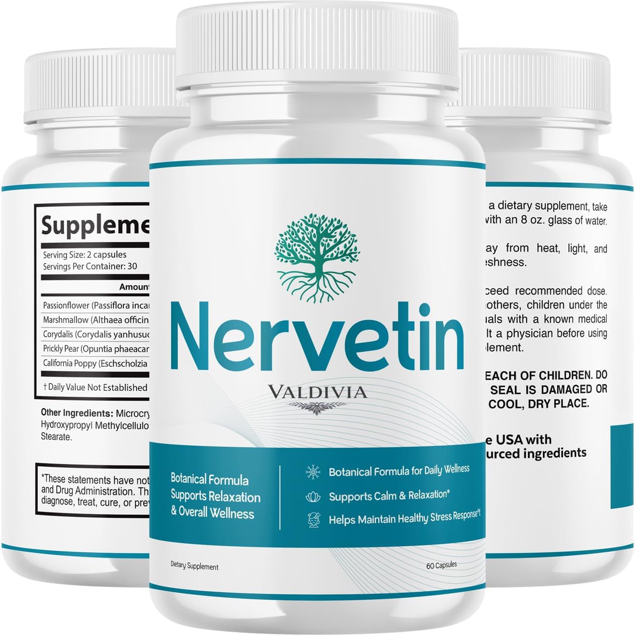 Valdivia Nervetin Capsules, 60 Count