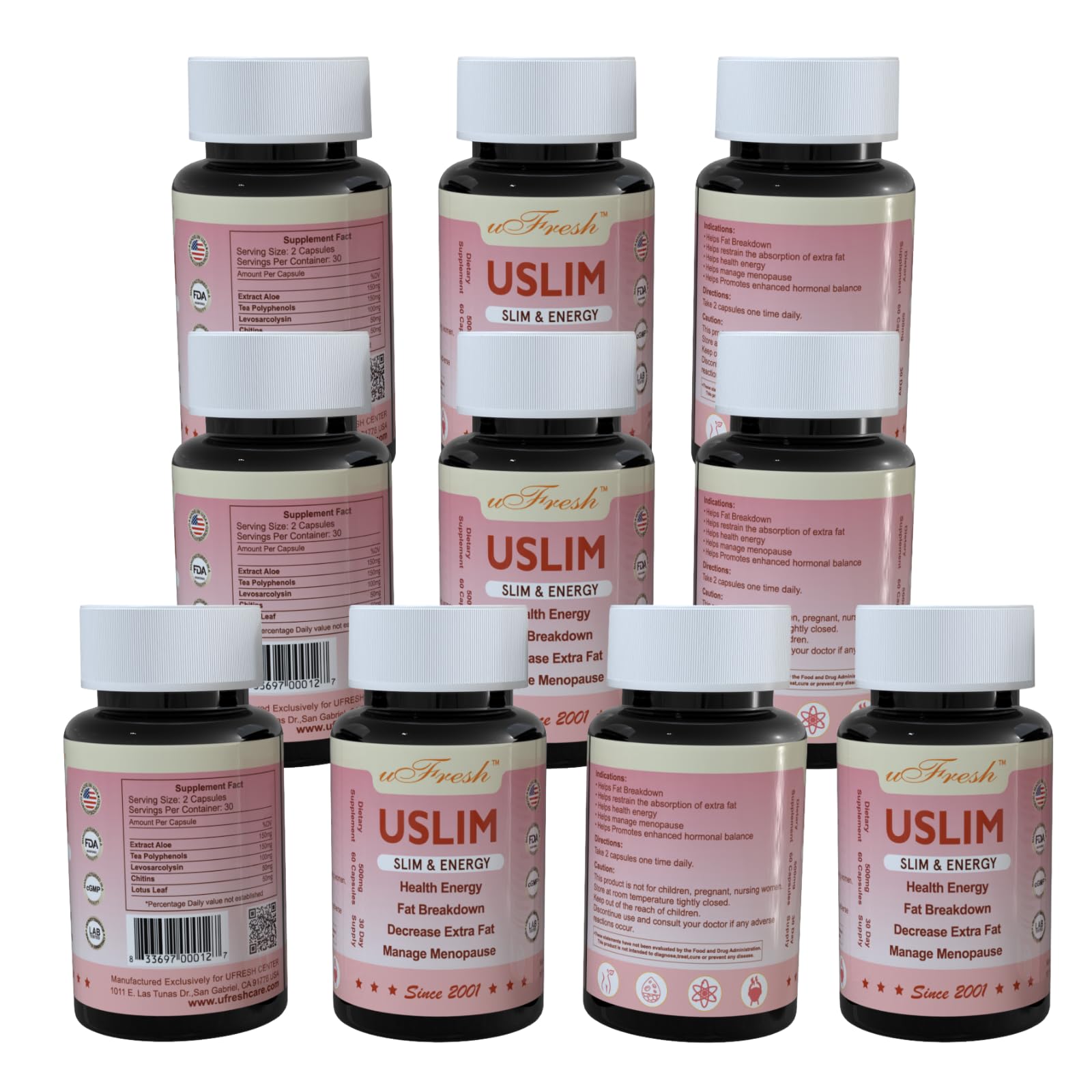 uFresh uSlim Diatery Supplement Capsule 60 Count