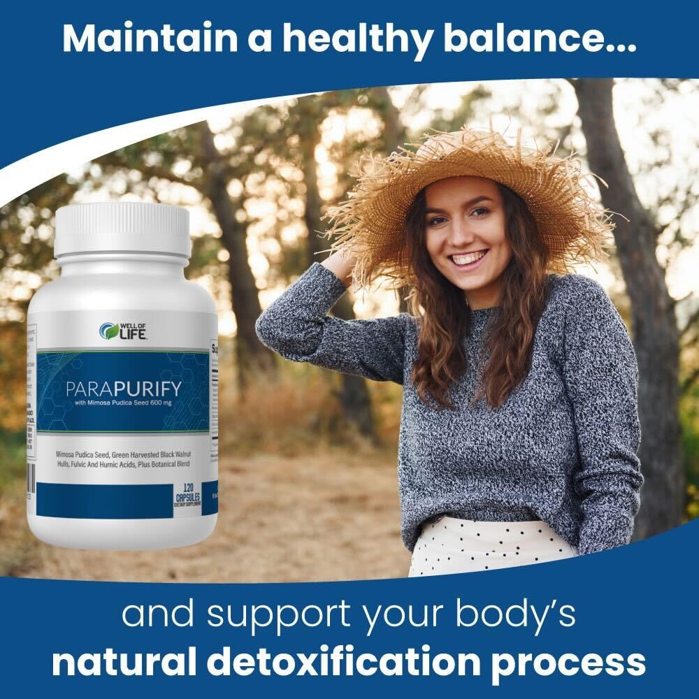 Well of Life ParaPurify Mimosa Pudica Black Walnut Supplement Capsule 120 Count