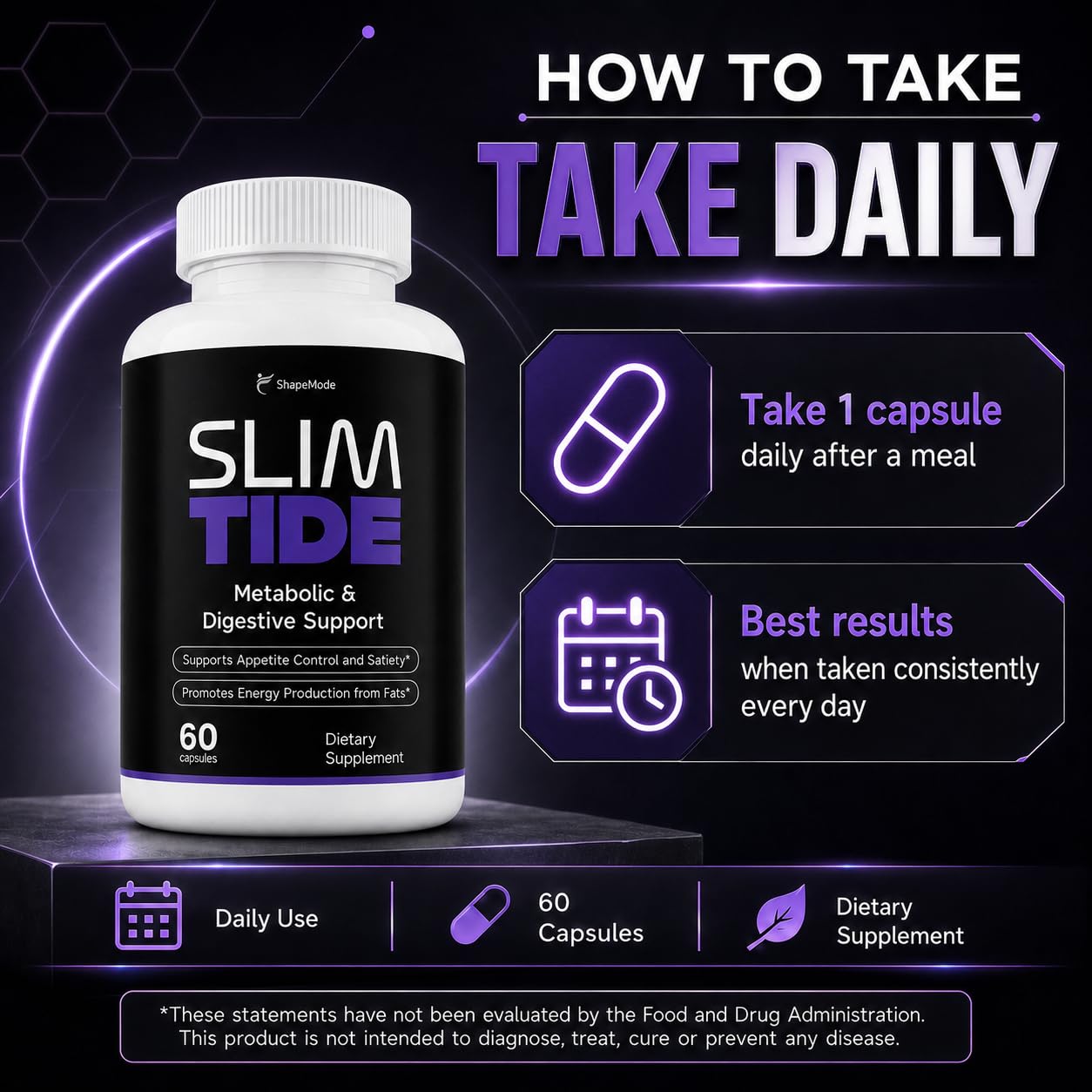 SHAPEMODE Slimtide Advanced Formula for Weight Management Gummies 120 Gummies
