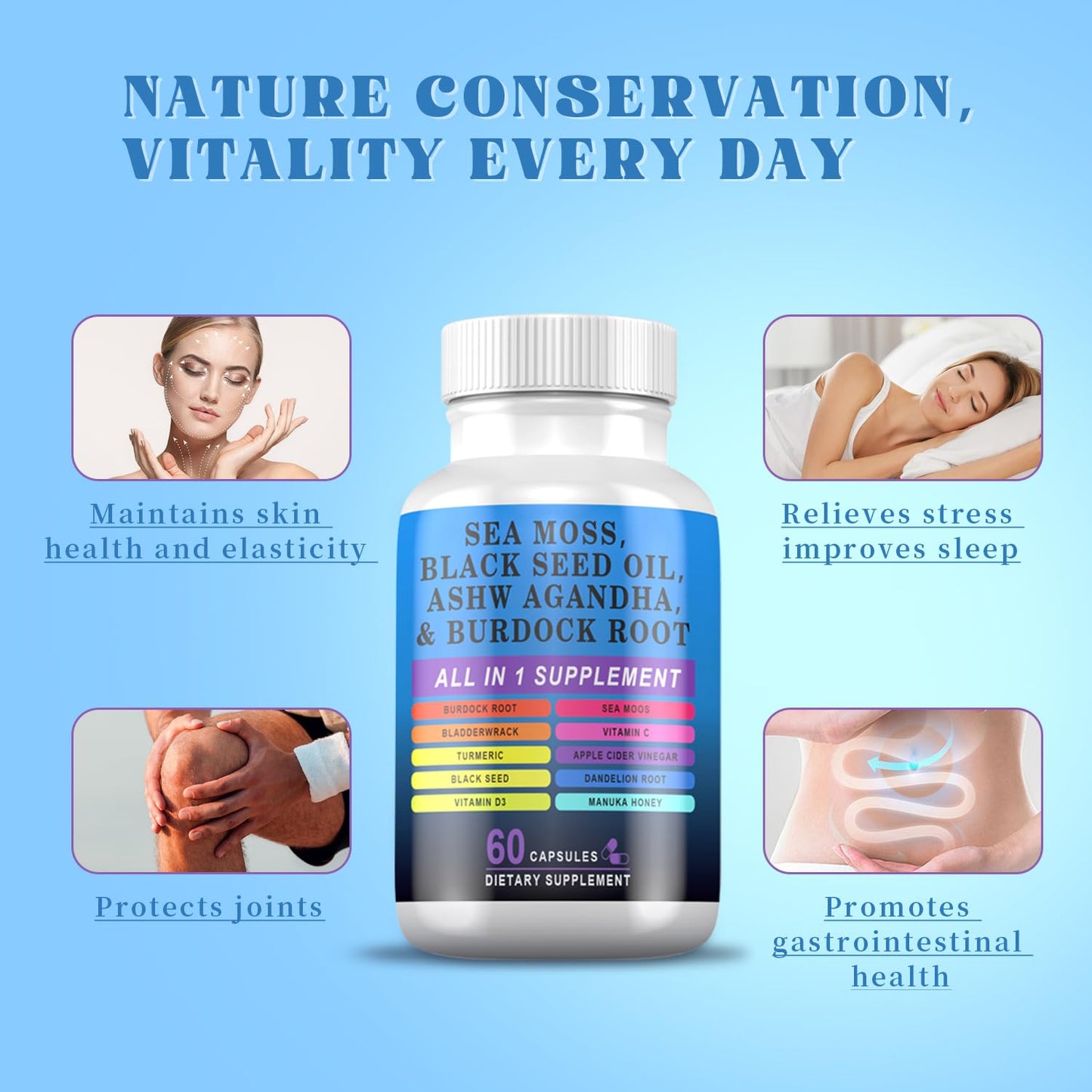 Pyzor Immune Support Multi-Vitamin Herbal Capsule, 60 Capsules