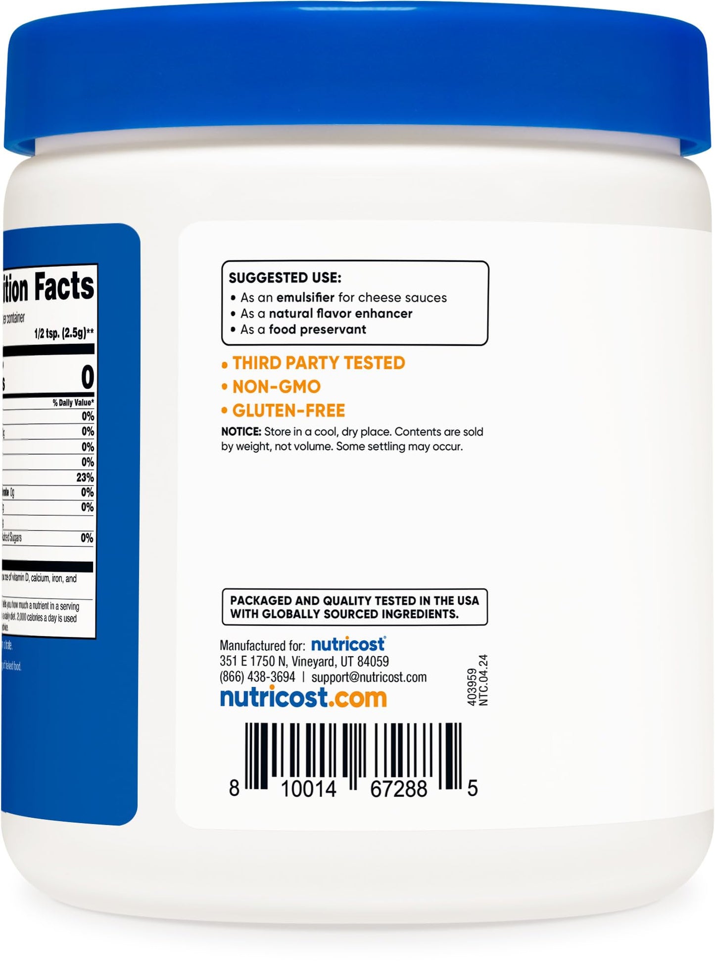 Nutricost Sodium Citrate Powder 16.01 oz