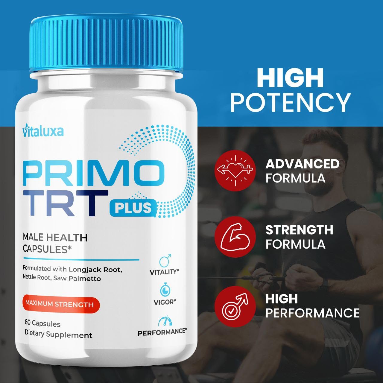 Vitaluxa PrimoTRT Capsules 60 Count