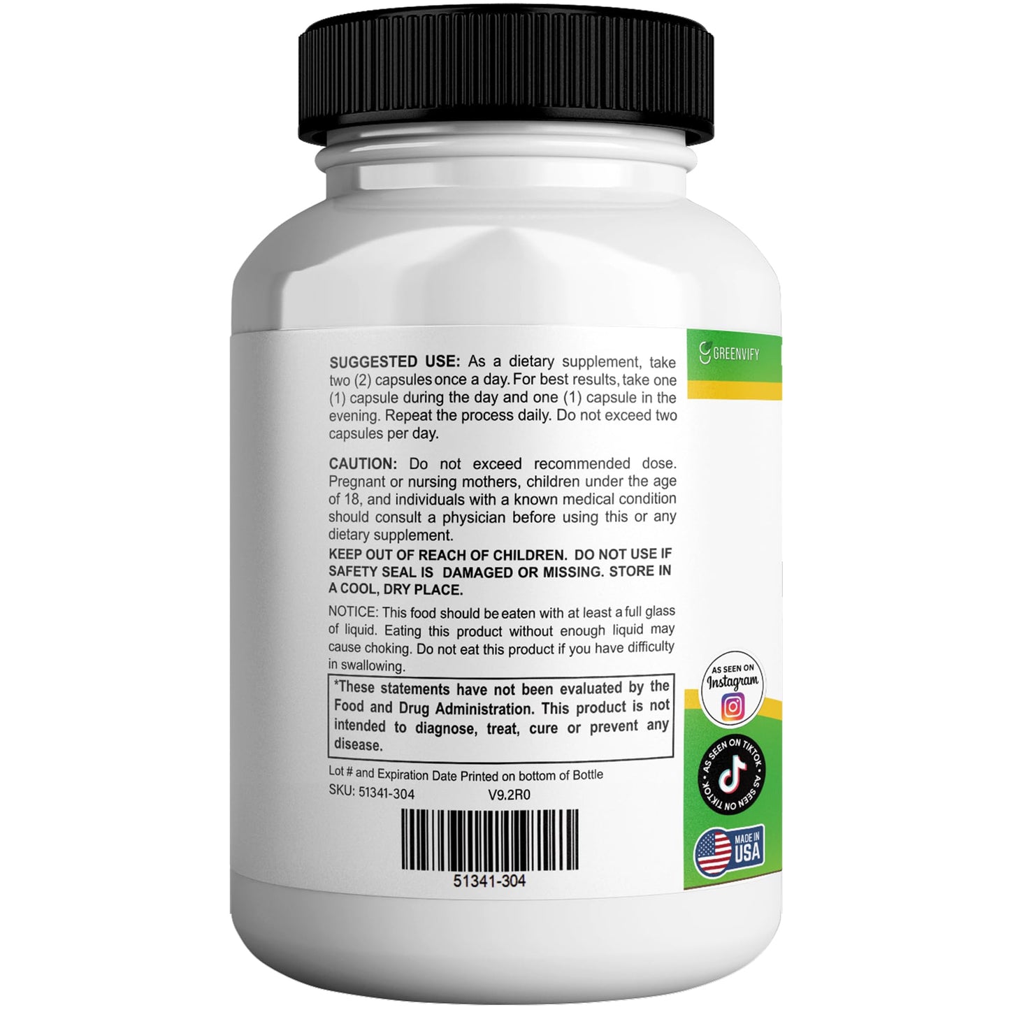 GREENVIFY Trimara Max Maximum Strength Natural Dietary Supplement Capsules 60 Count