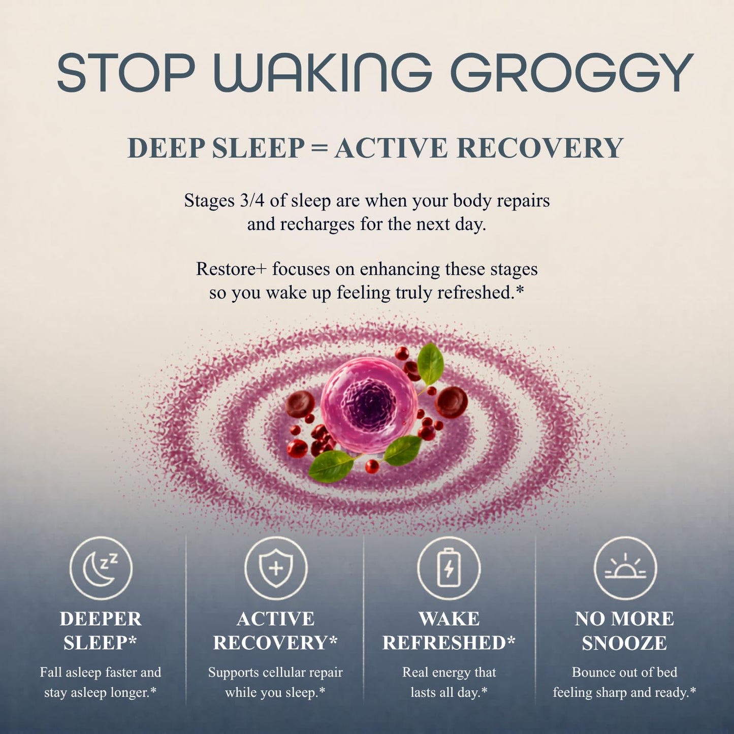 Sleep Habits Sleep Habits Restore Magnesium Glycinate with L-Theanine, Tart Cherry & Beet Root Powder 7.8 Ounce