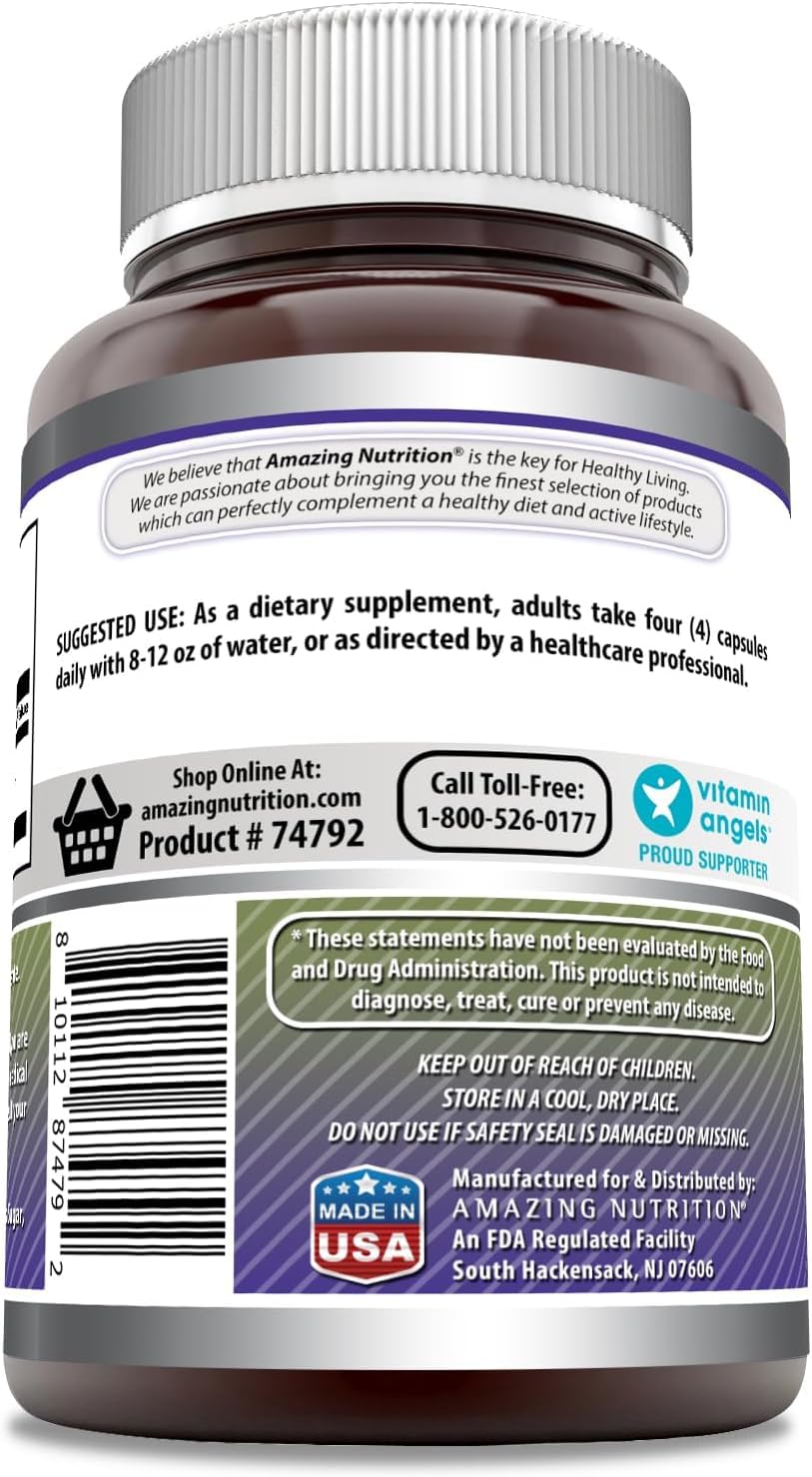 Amazing Nutrition Creatine Monohydrate 3000 Mg Per Serving Capsules 1 Count