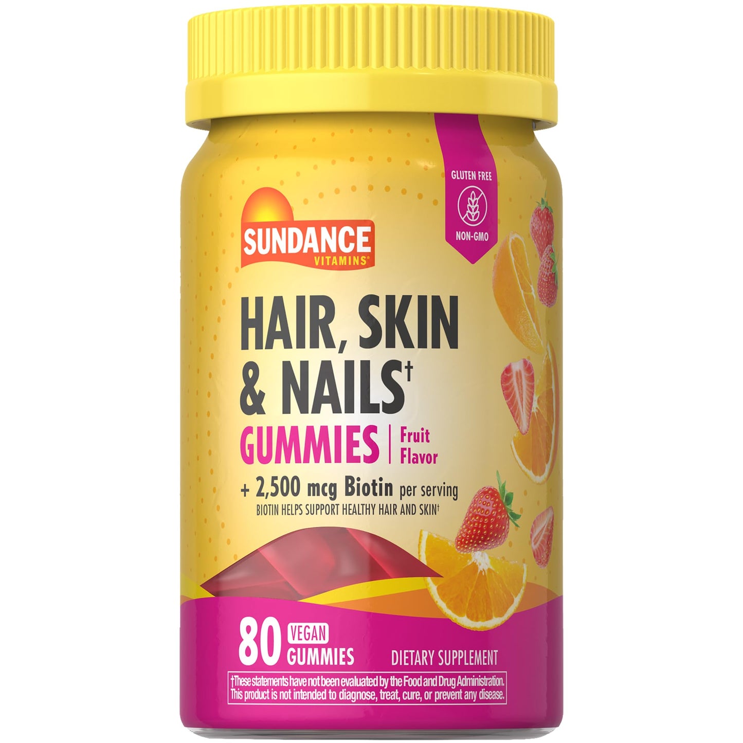 Sundance Hair, Skin, and Nails Biotin Gummies, 80 Count