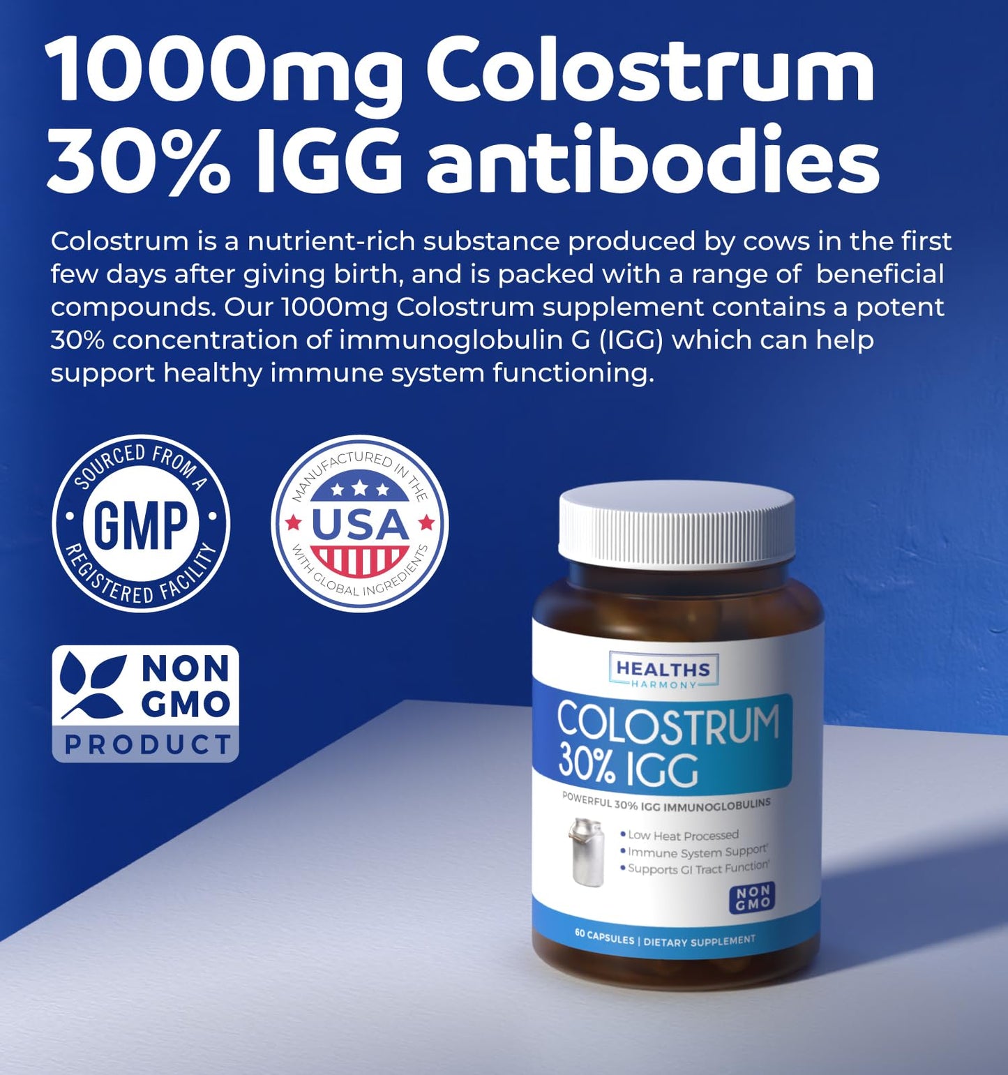 Healths Harmony Bovine Colostrum for Women Capsule 60 Count