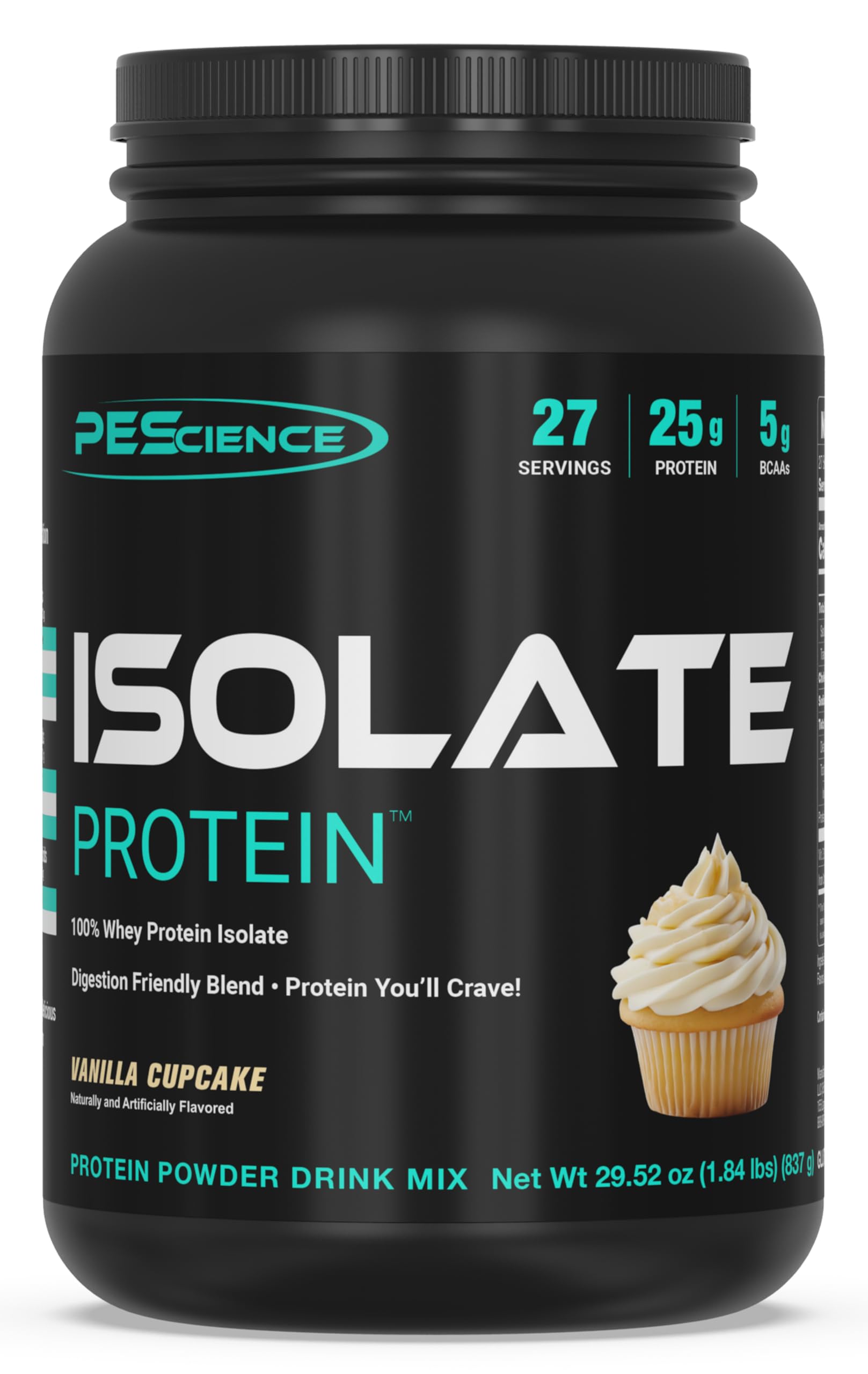 PEScience Isolate Whey Protein Powder Vanilla Cupcake, 29 Servings