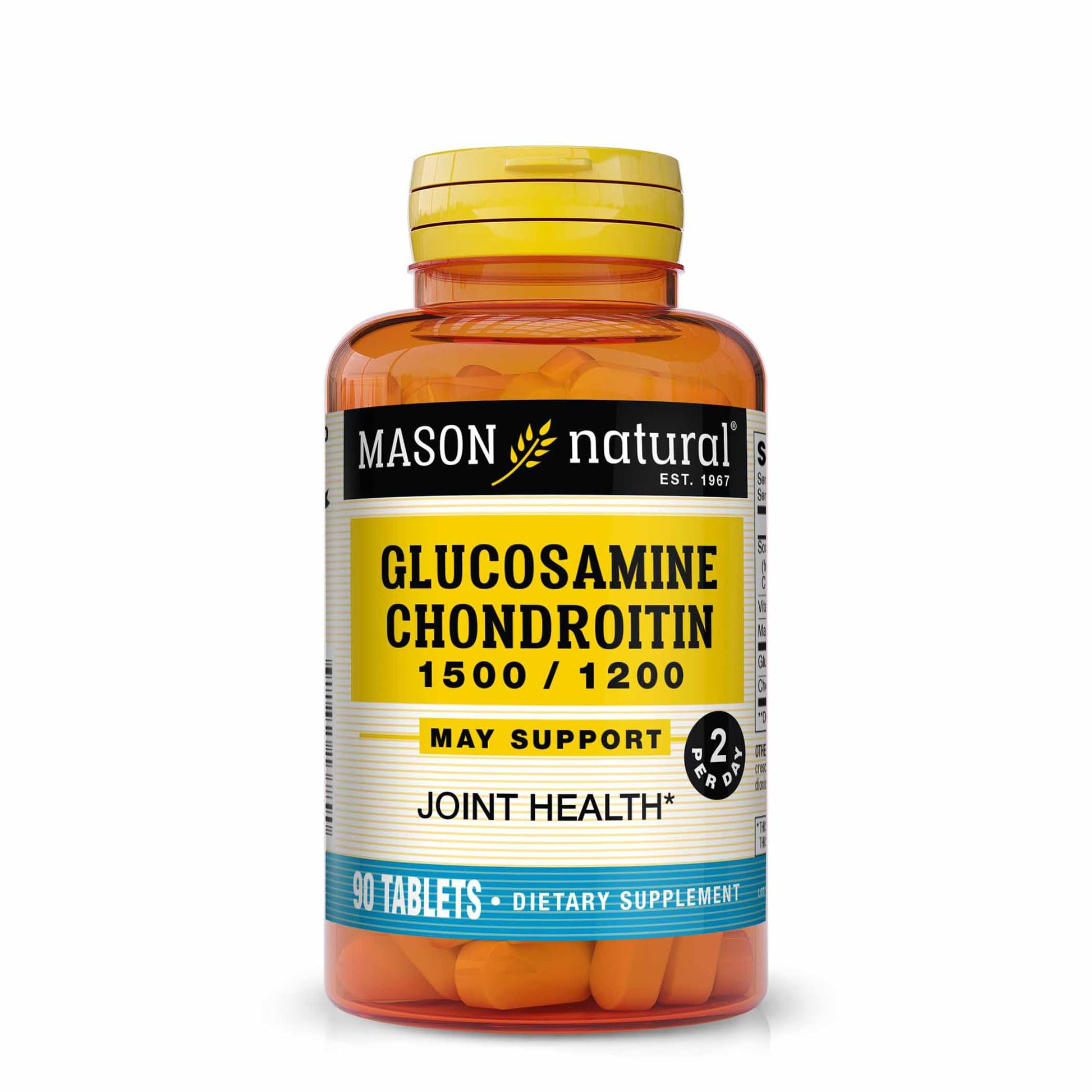 Mason Natural Glucosamine Chondroitin 1500/1200 with Vitamin C, 90 Tablets
