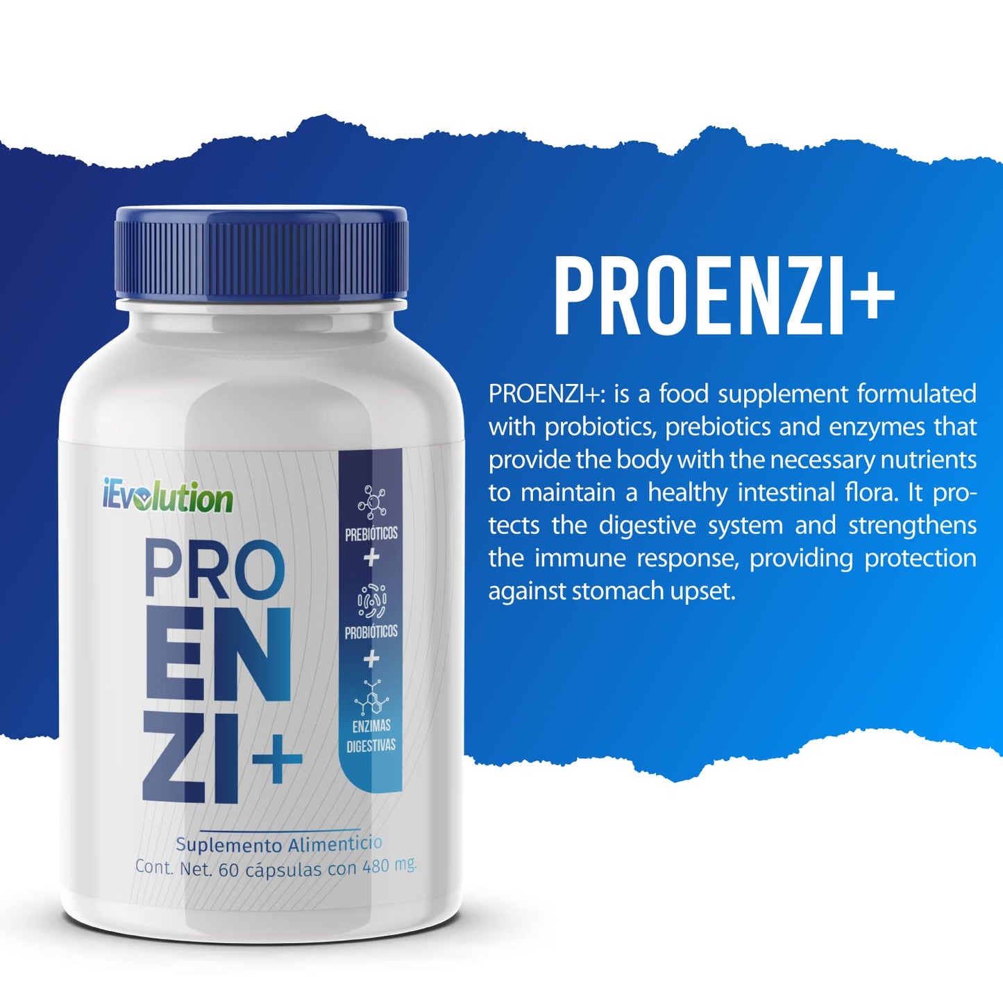 iEvolution Proenzi+ Digestive Enzymes and Probiotics 60 Capsules