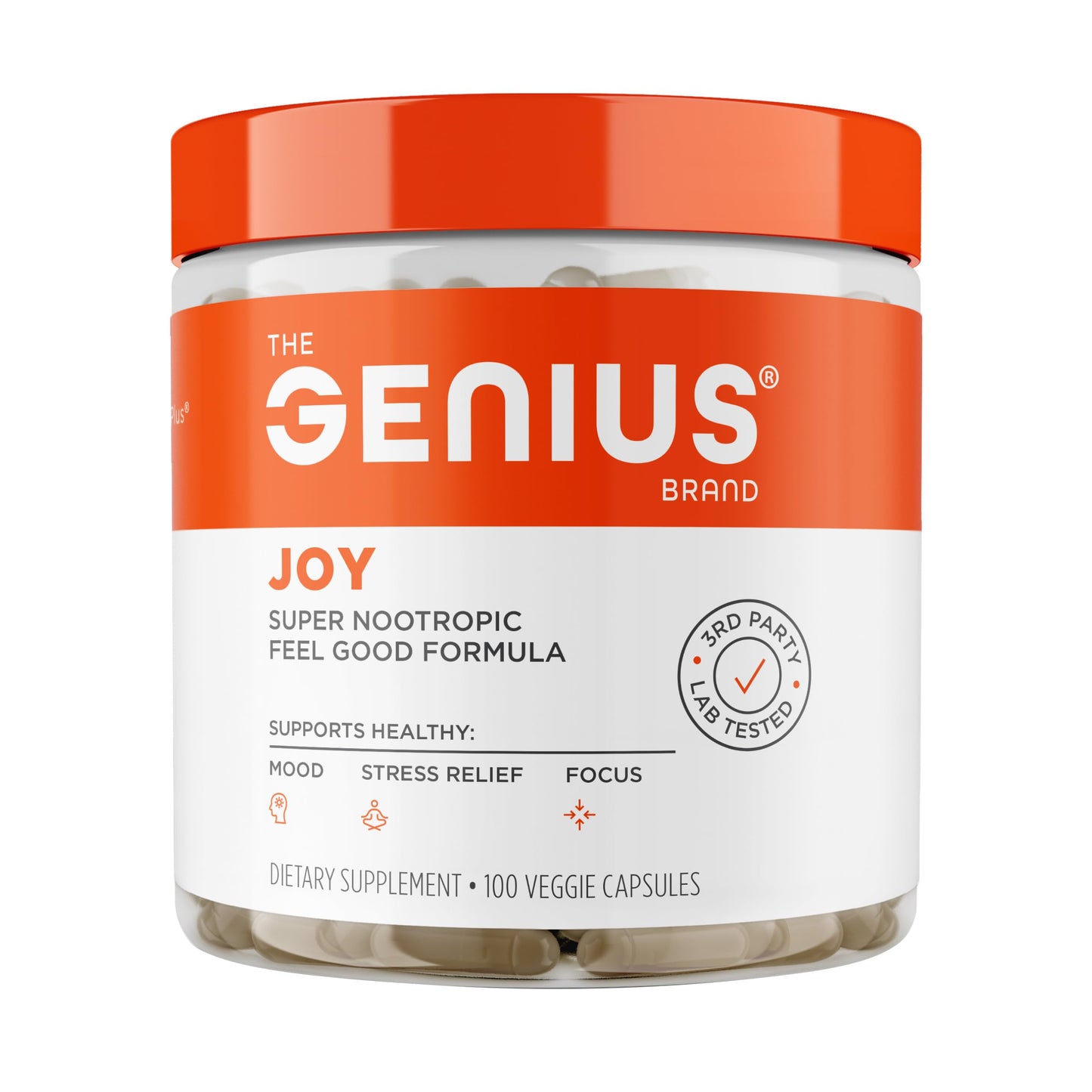 The Genius Brand Genius Joy Nootropic Mood Supplement Capsules 100