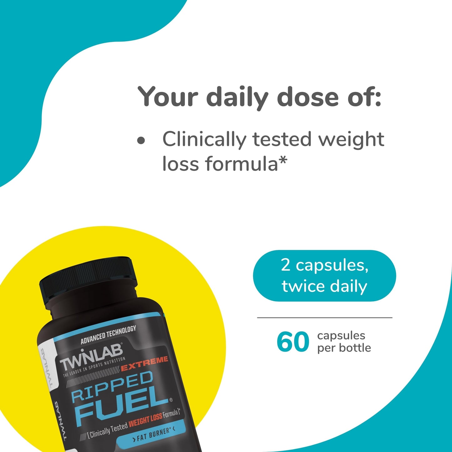 Twinlab Ripped Fuel Extreme 60 Capsules
