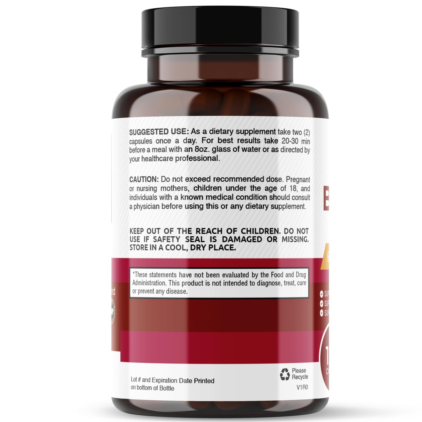 Healblend Organic Nitric Oxide Beet Root Capsules 1300mg, 360 Capsules