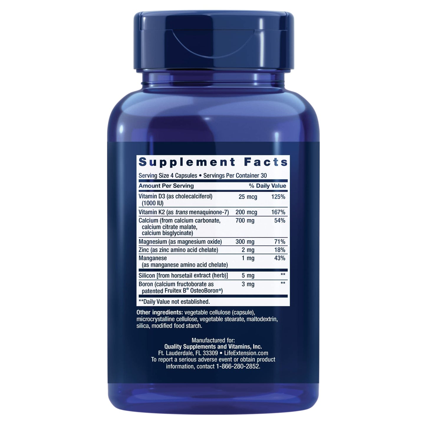 Life Extension Bone Restore + Vitamin K2 Vitamins & Minerals Maintain Bone Health & Strength & One-Per-Day Multivitamin – Packed with Over 25 Vitamins, 60 Tablets