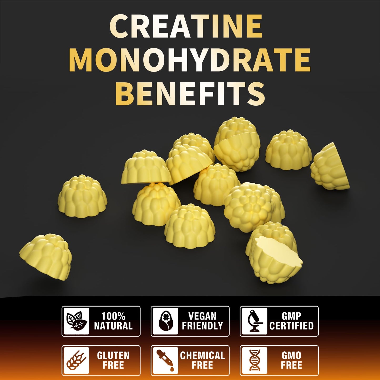 Nutravita Creatine Monohydrate Gummies 120 Count