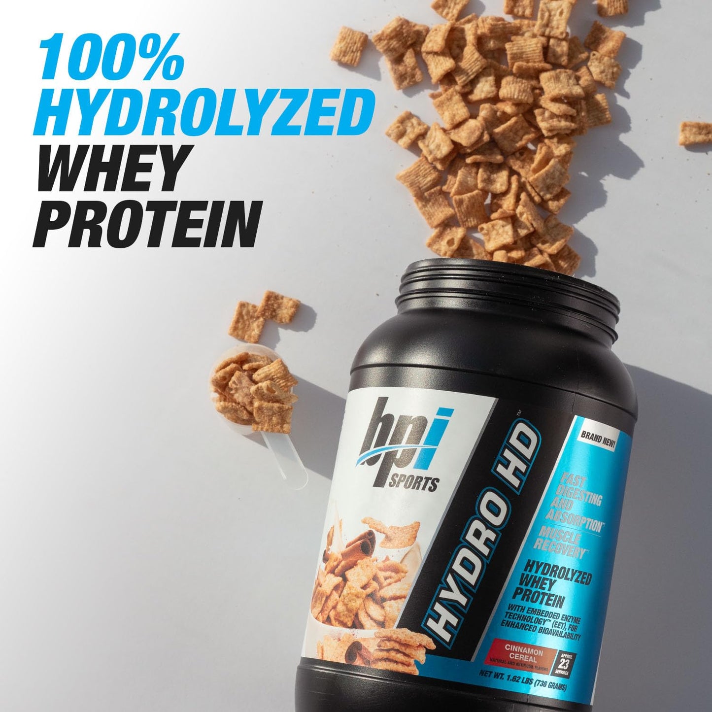 BPI Sports Hydro HD 100% Hydrolyzed Whey Protein Powder, 68 Servings