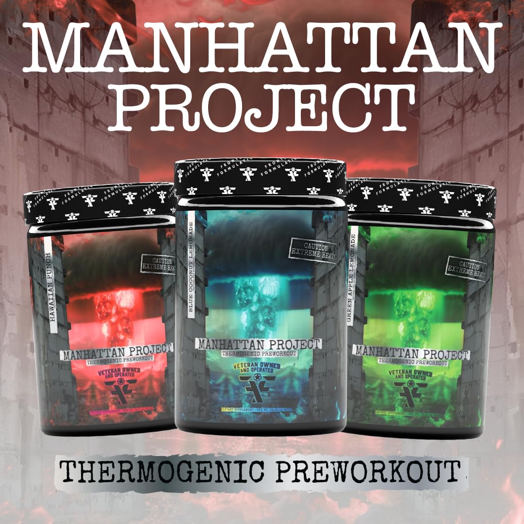 Frontline Formulations Manhattan Project Thermogenic Pre-Workout Insane Focus Explosive Energy Powder 16