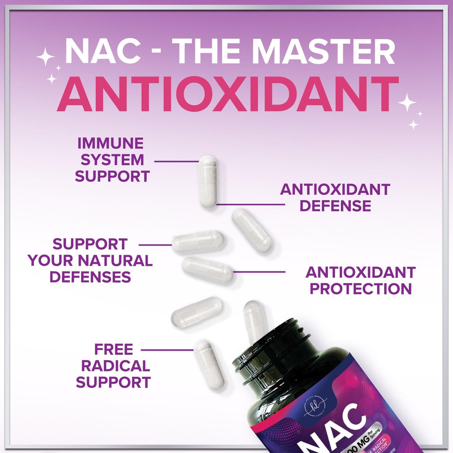 Hello Lovely! N-Acetyl-L-Cysteine Capsule, 120 Capsules