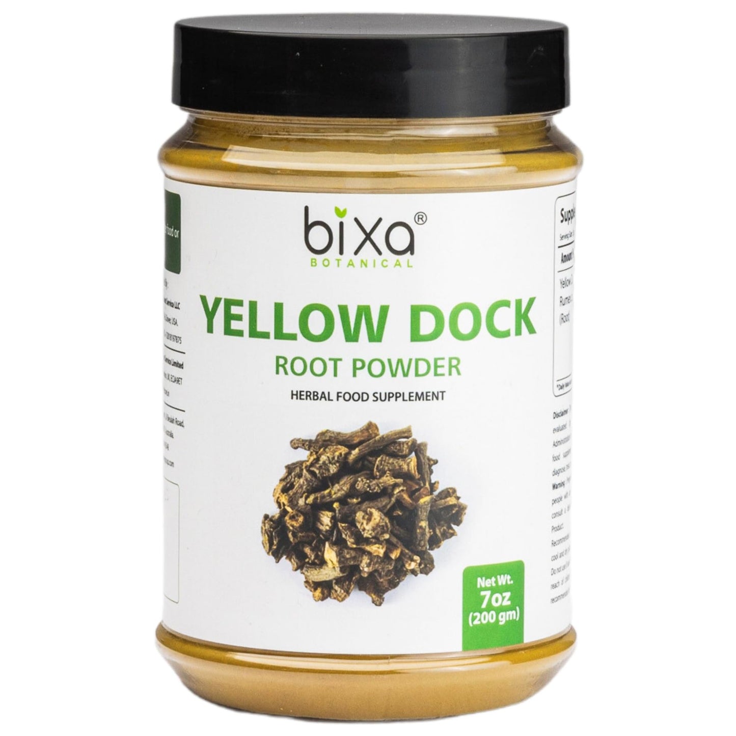 bixa BOTANICAL Yellow Dock Root Powder 7 oz