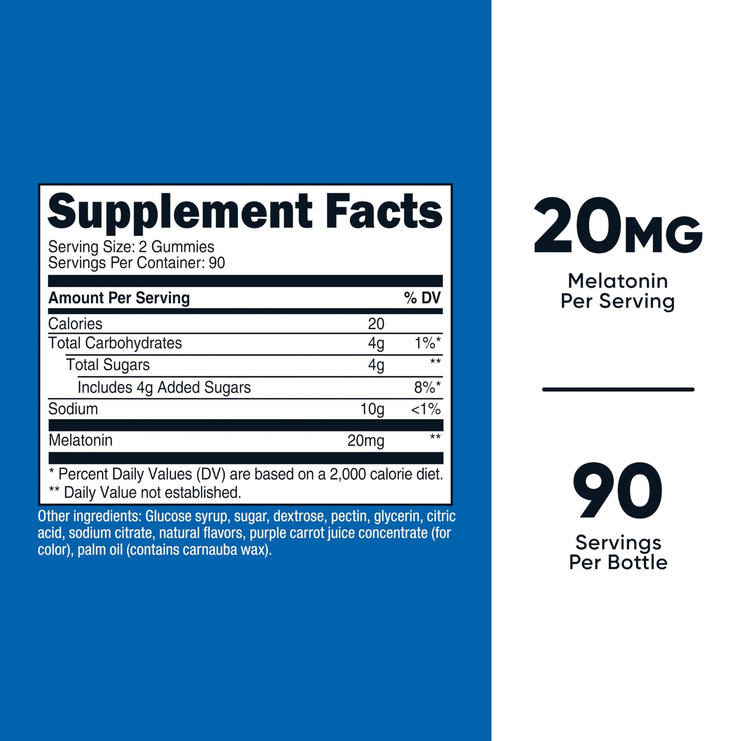 Nutricost Melatonin Gummies 20mg per Serving, 180 Gummies