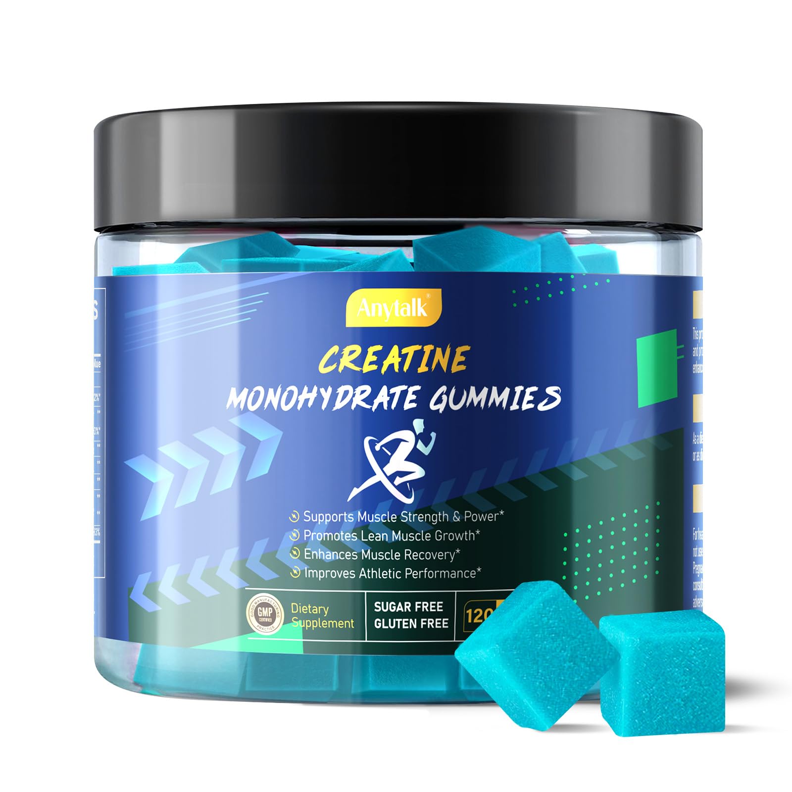 ANYTALK Creatine Monohydrate Gummies, 120 Count