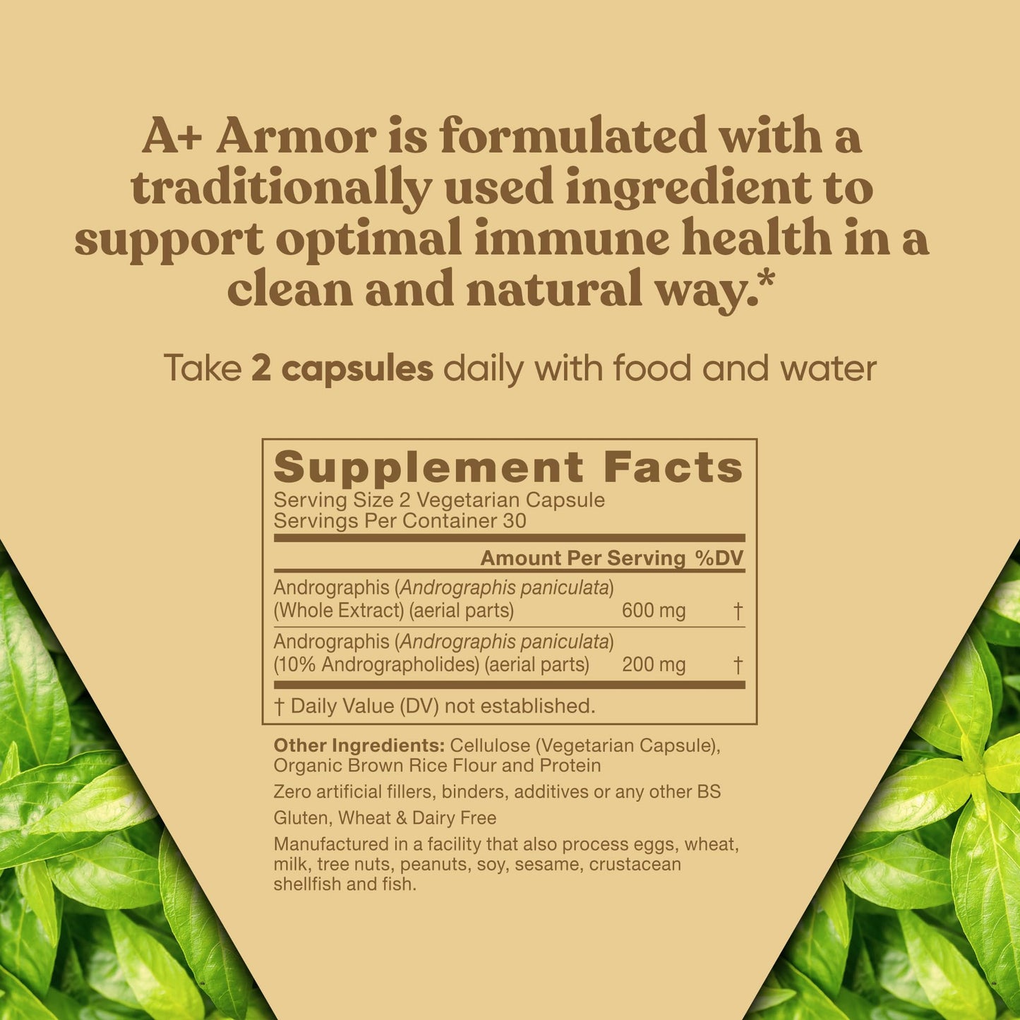 Eu Natural A+ Armor Andrographis Pure 800 Mg 60 Capsules